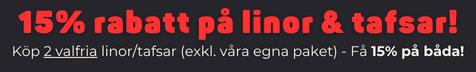 Köp 2 linor eller tafsar - få 15% på båda