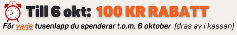 100 kr rabatt för varje tusenlapp