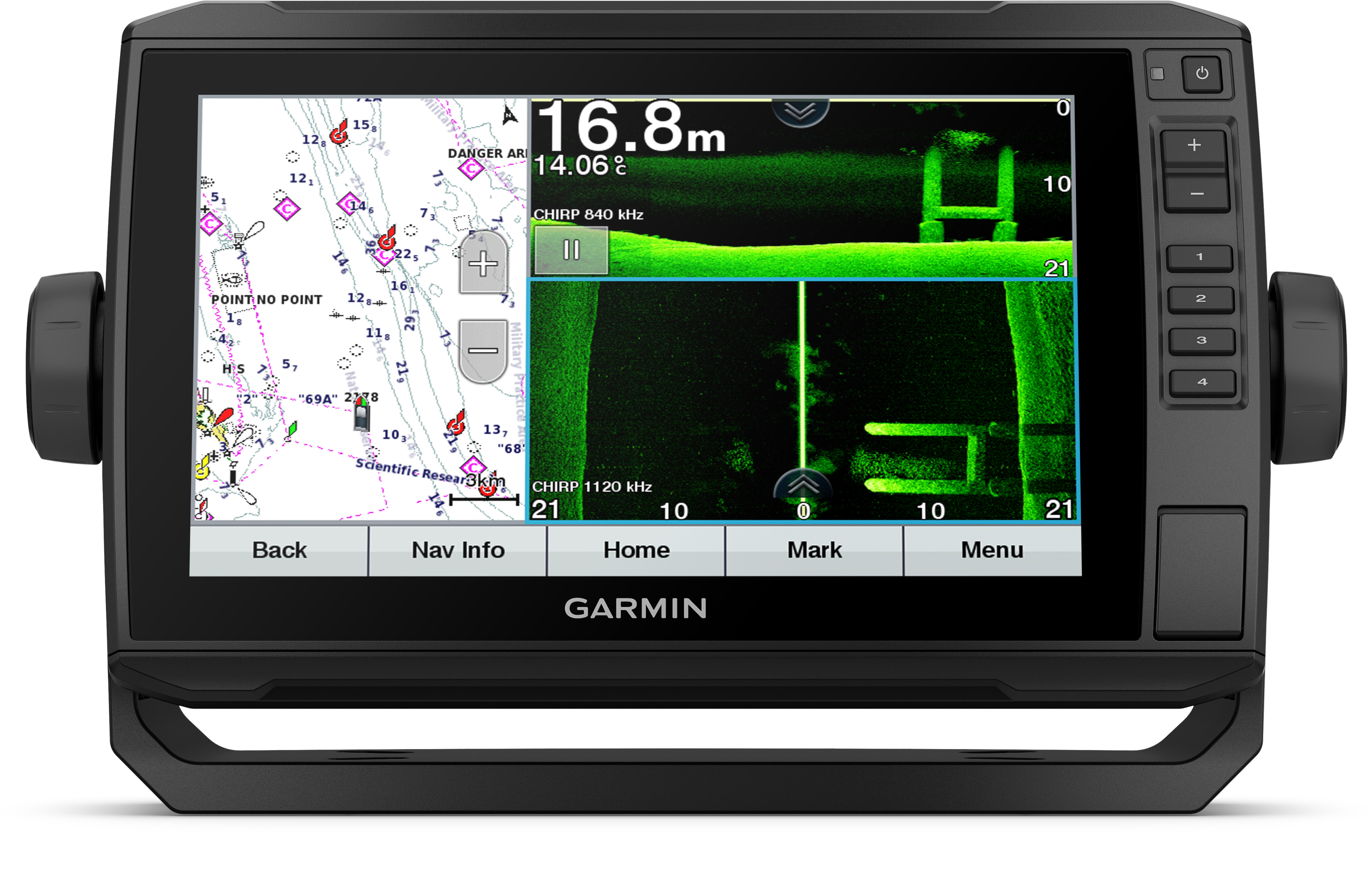 Garmin ECHOMAP UHD 92sv utan givare (adapterkabel 8-pin ingår)