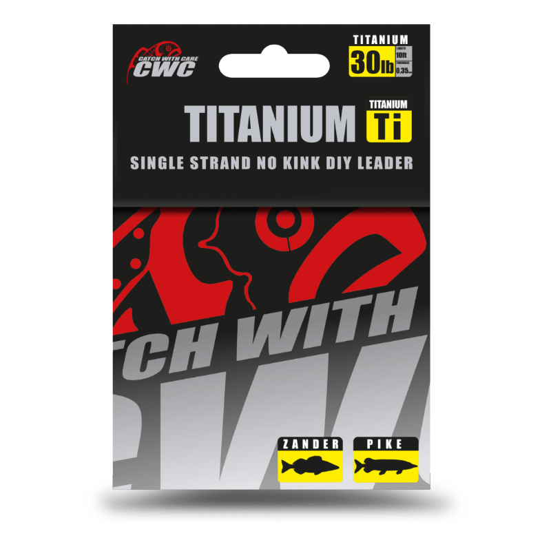 CWC Titanium No-Kink tafsmaterial 60 lb/27 kg svart 3 m