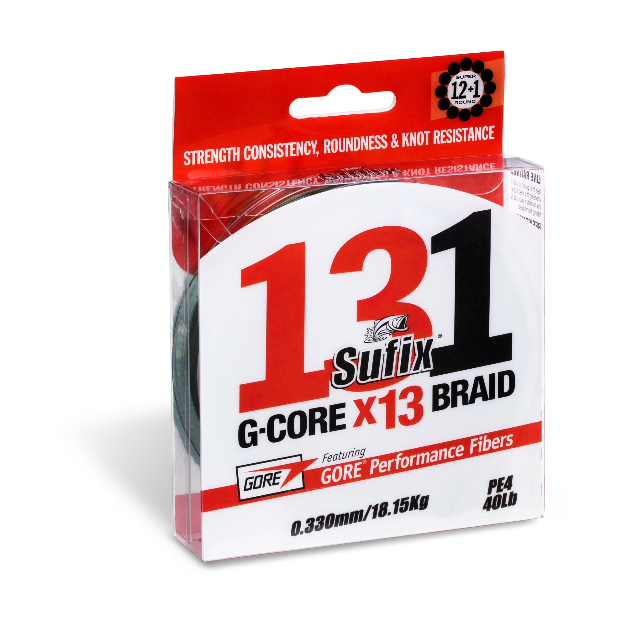 Sufix 131 G-Core x13 Braid flätlina lo-vis grön 0.285 mm x 150 m