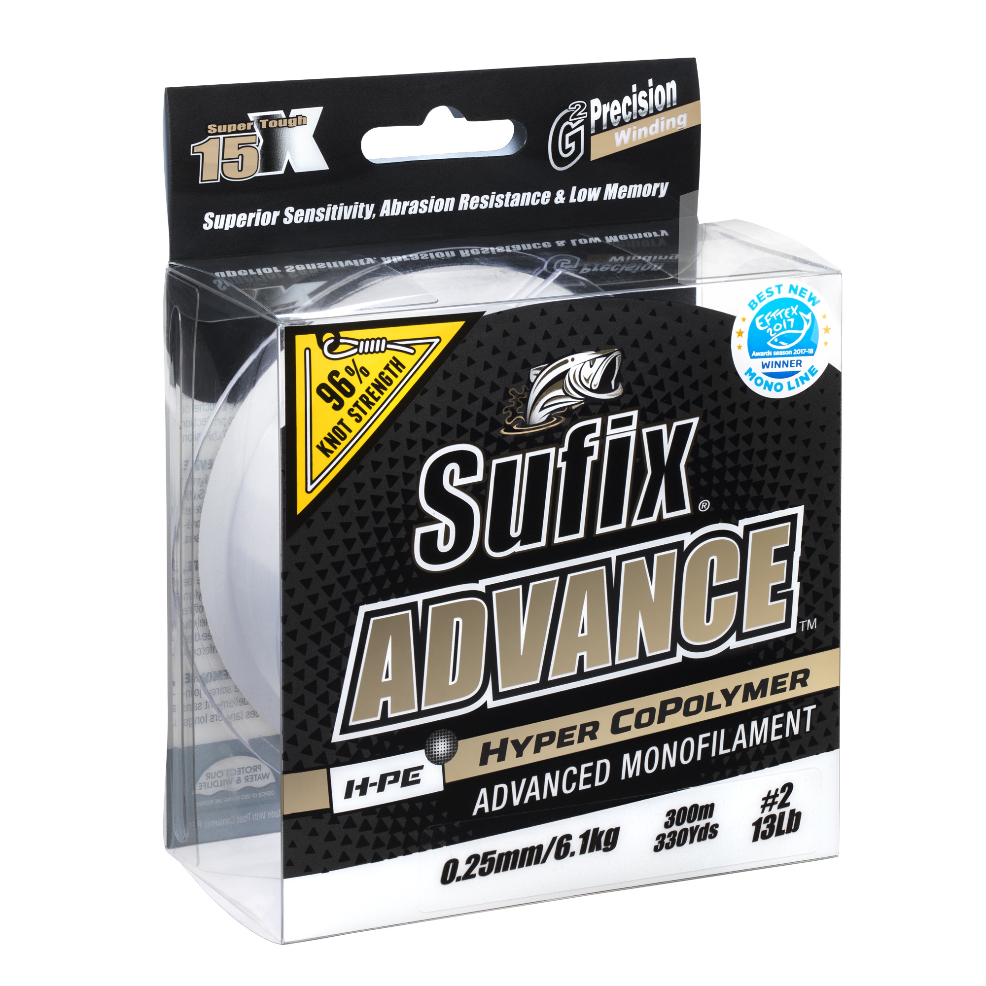 Sufix Advance Monofilament-lina clear 0.400 mm x 150 m