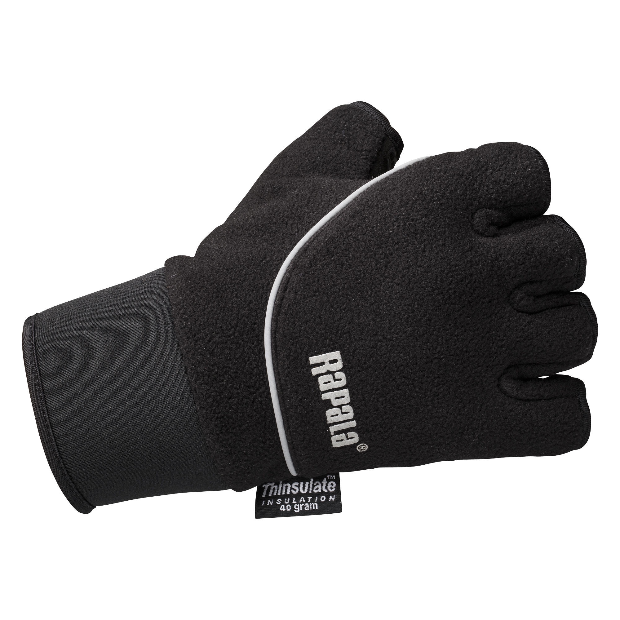 Rapala Stretch kortfingerhandskar svart x-large