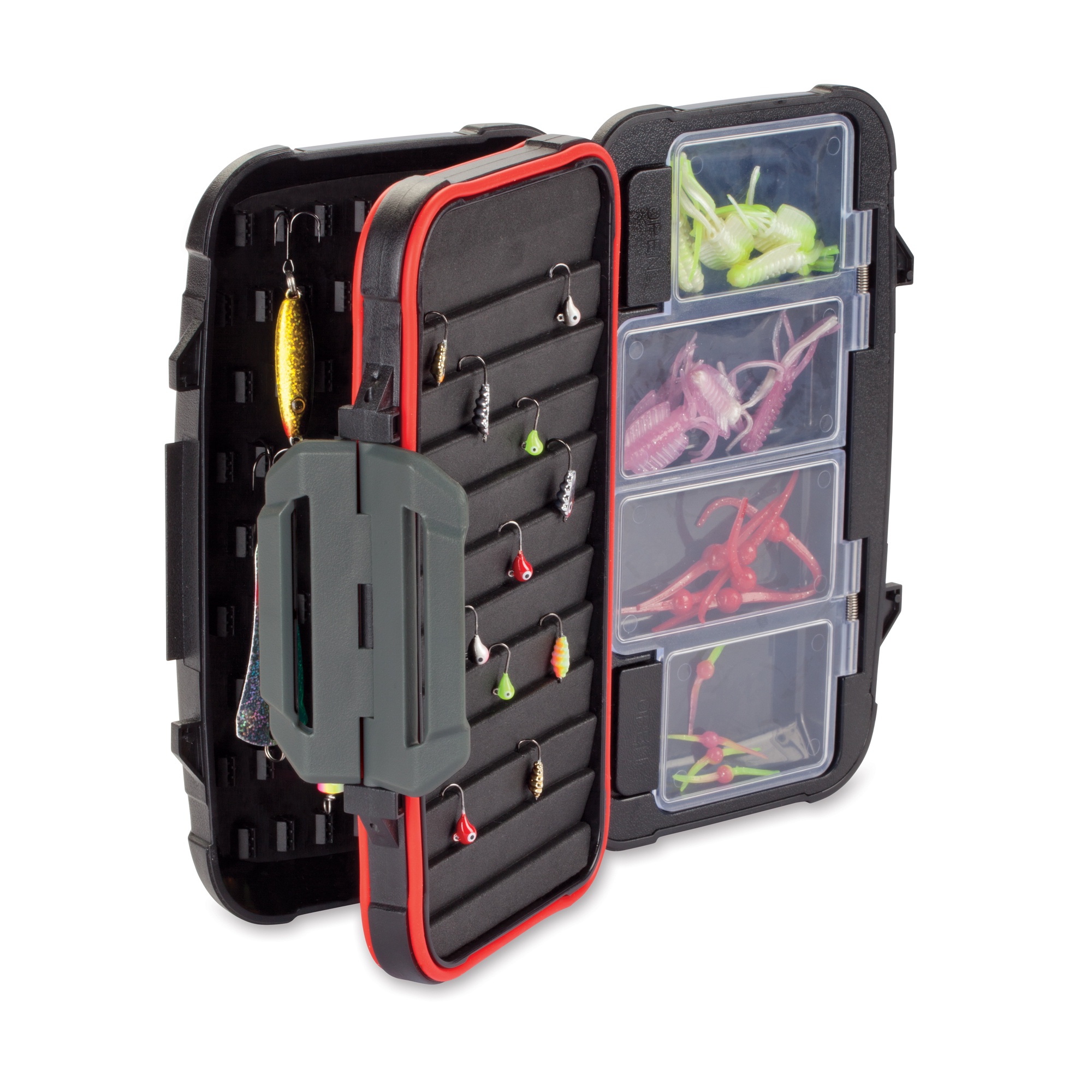 Rapala Utility Box betesask för vinterfiske medium [17 x 10.5 x 5 cm] svart/röd