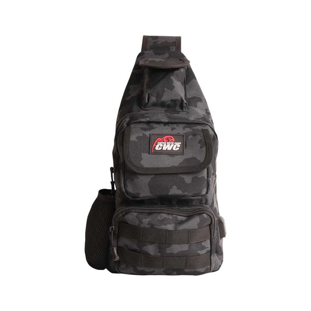 CWC Sling Bag "street fishing"-väska svartgrå