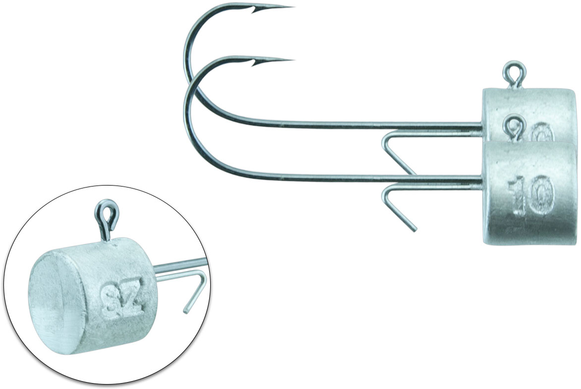 Svartzonker Ned Bismuth jiggskalle 10 g med 2/0 krok natural 2-pack