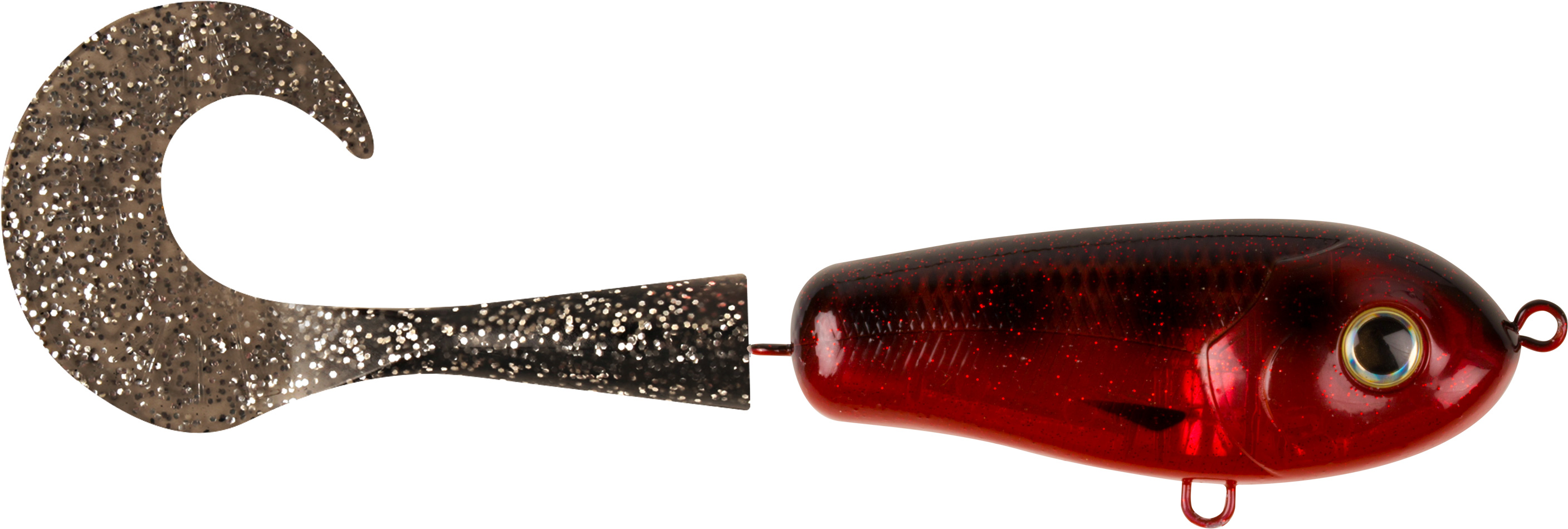 Strike Pro Wolf Tail Jr Sinking 16 cm [37 g] bloody spotted bullhead/black 1-pack