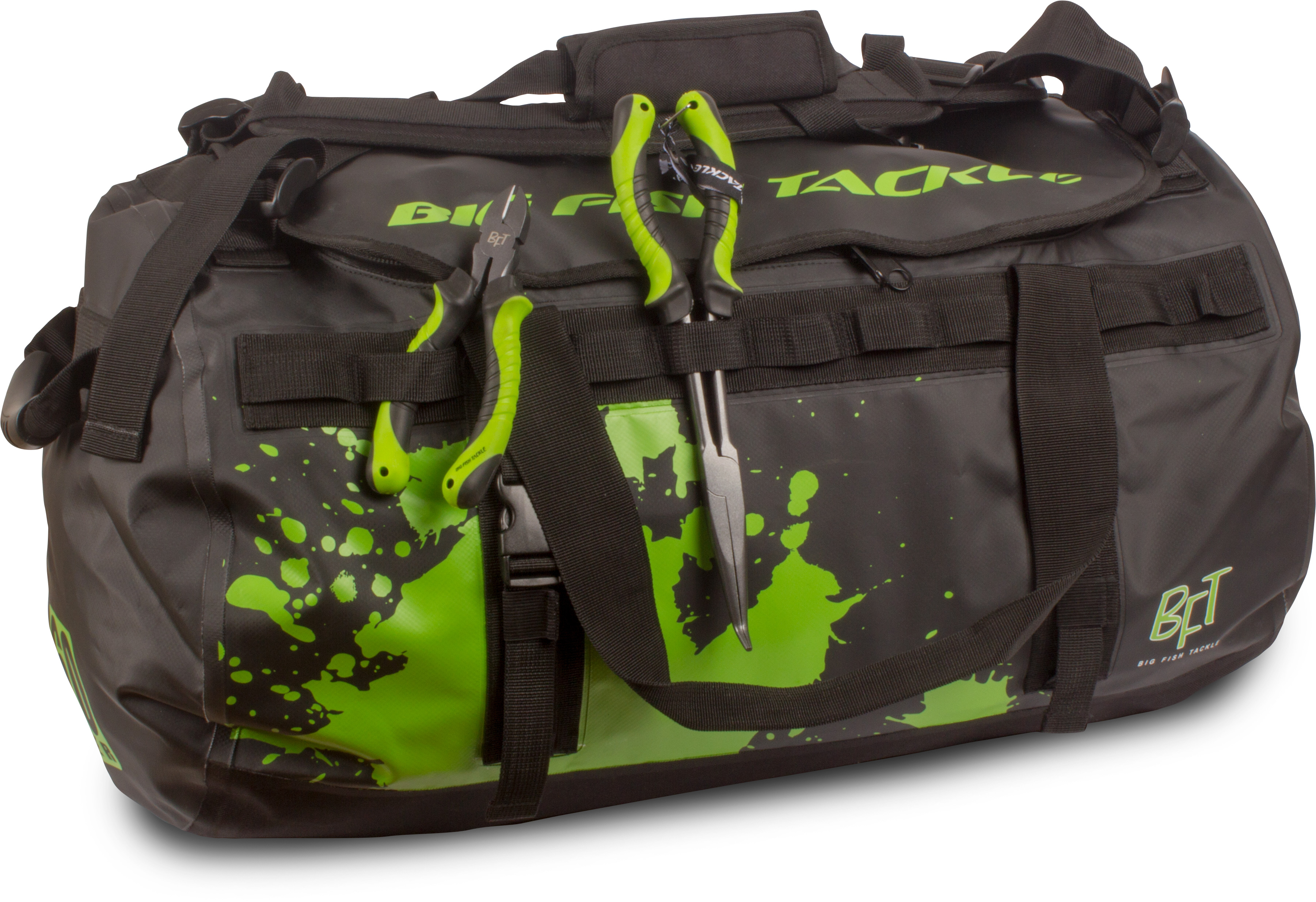 BFT Duffel Bag vattentät 60 l svart/grön