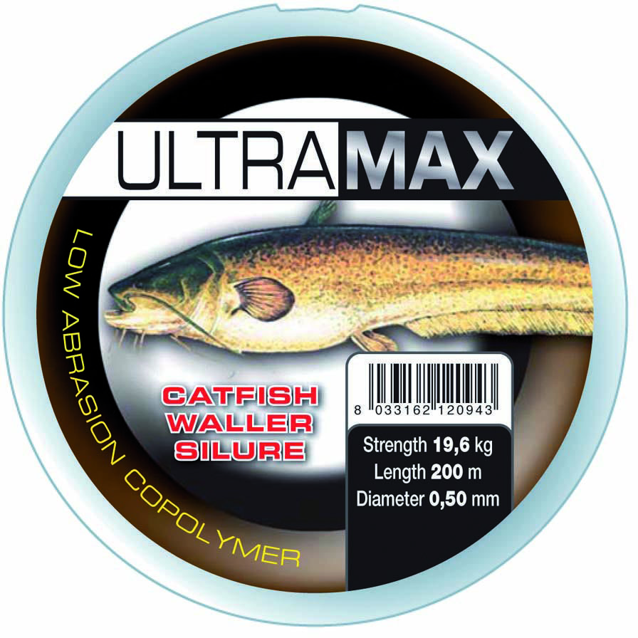 Okuma Ultramax Cat Fish Monofilament-lina 41 lb/19.6 kg brun 0.500 mm x 245 m