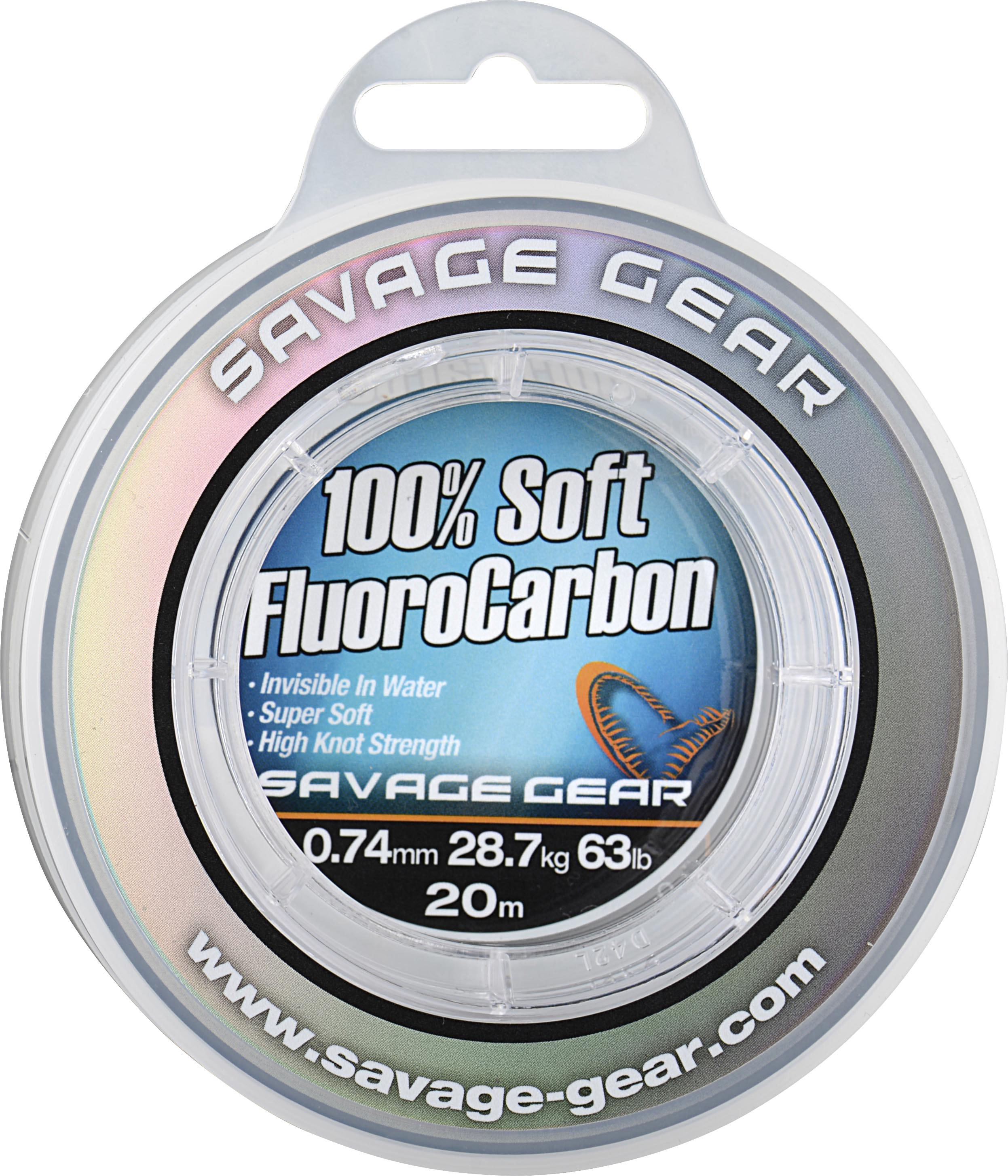 Savage Gear 100% Soft Fluorocarbon-tafsmaterial 4.6 lb/2.1 kg clear 0.170 mm x 50 m