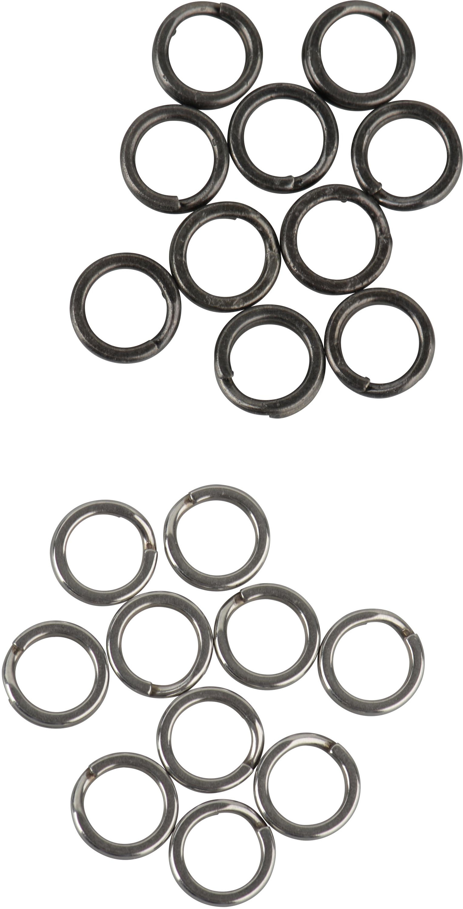 Savage Gear Splitring rostfritt stål 35 kg silver&svart 10.5 mm 20-pack