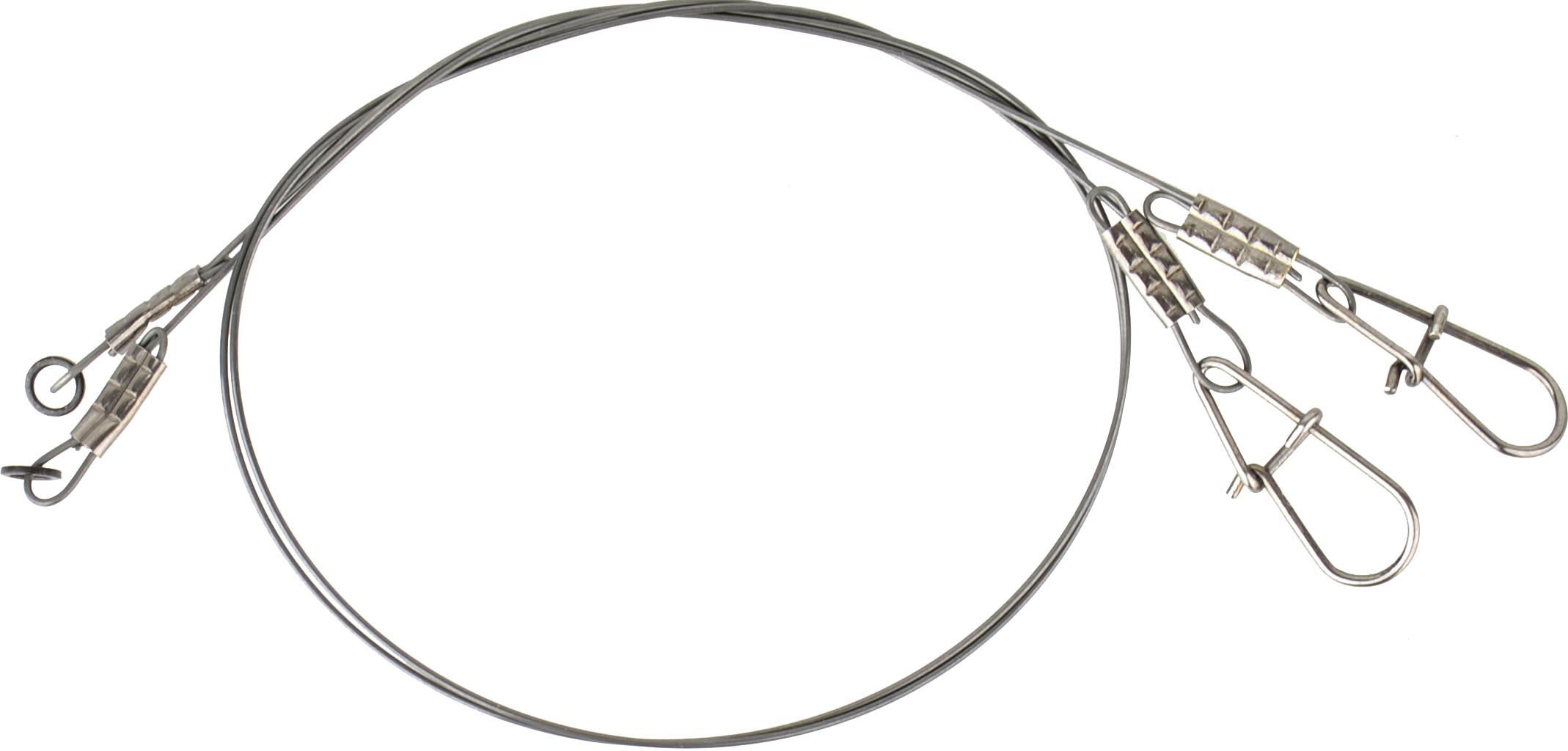 Savage Gear Titanium Jerkbait tafs med beteslås/lekande 20 kg 0.500 mm x 22 cm silver 2-pack