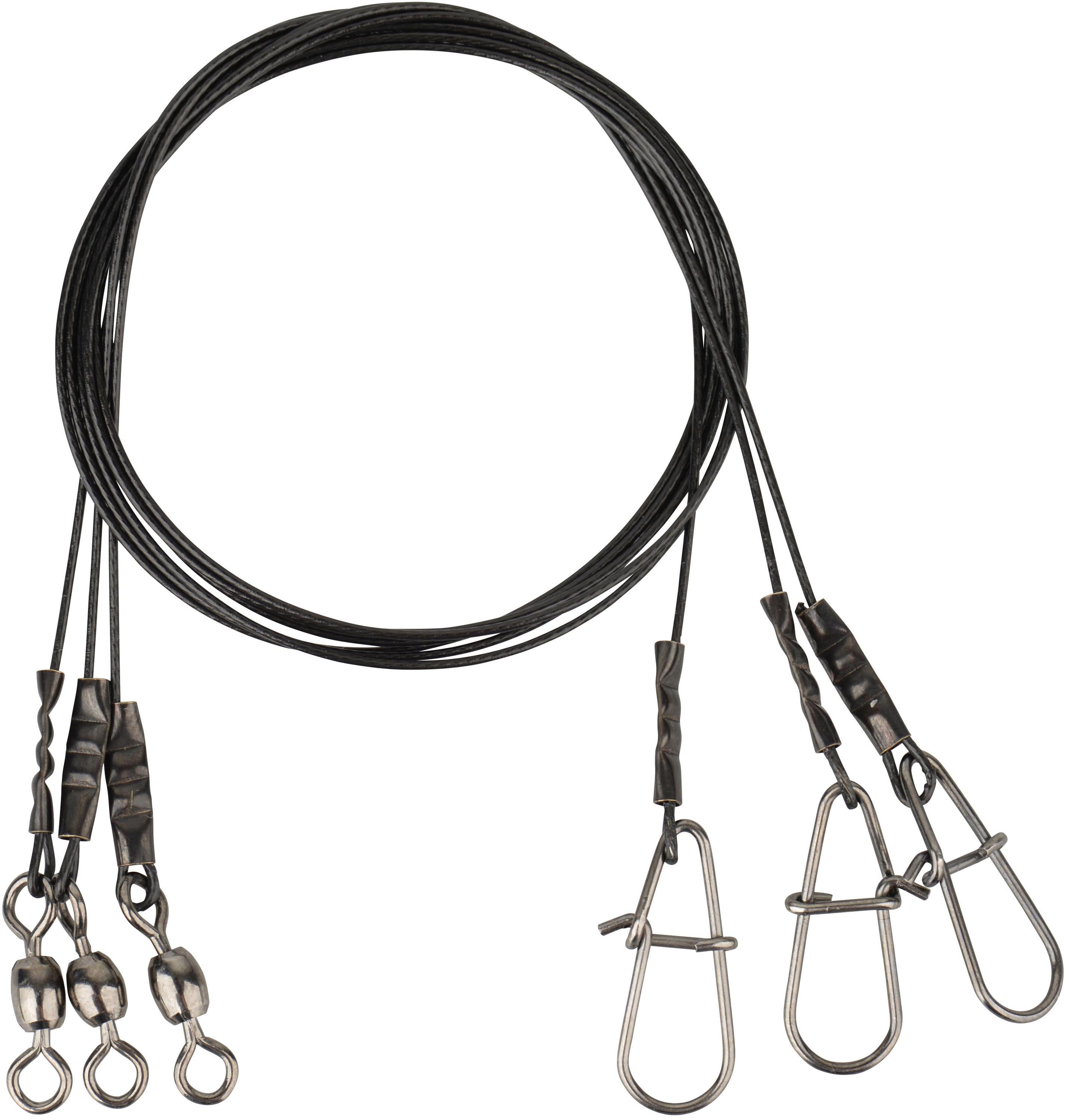 Savage Gear Black7 tafs med beteslås/lekande 11 kg 0.450 mm x 30 cm svart 3-pack