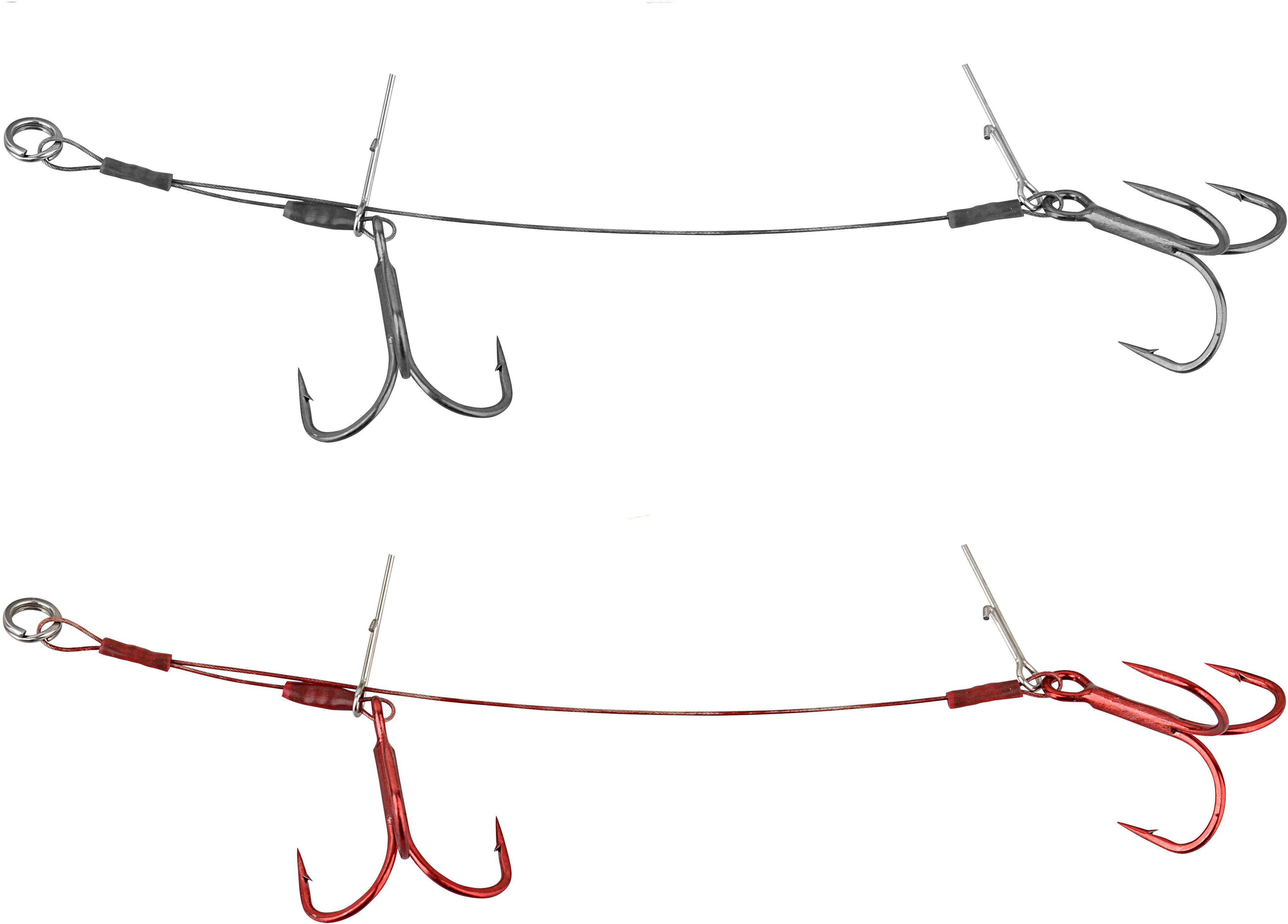 Savage Gear Double Stinger 23 kg med 13.5 cm Carbon49 vajer & 2/0 krok 2-pack