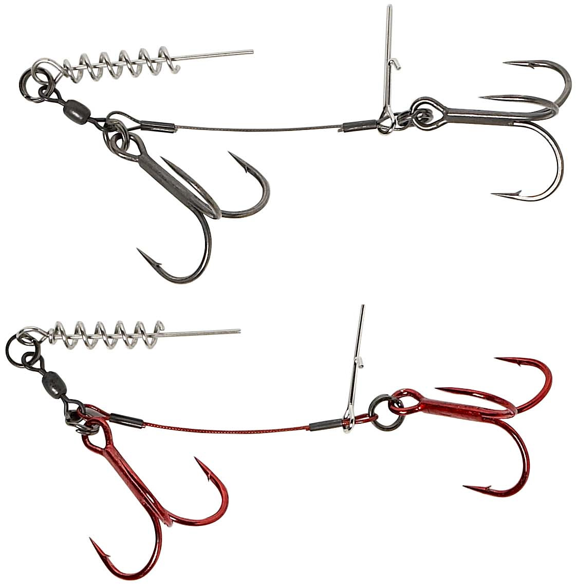 Savage Gear Double Corkscrew Stinger 39 kg med Carbon49 vajer & 3/0 krok 2-pack