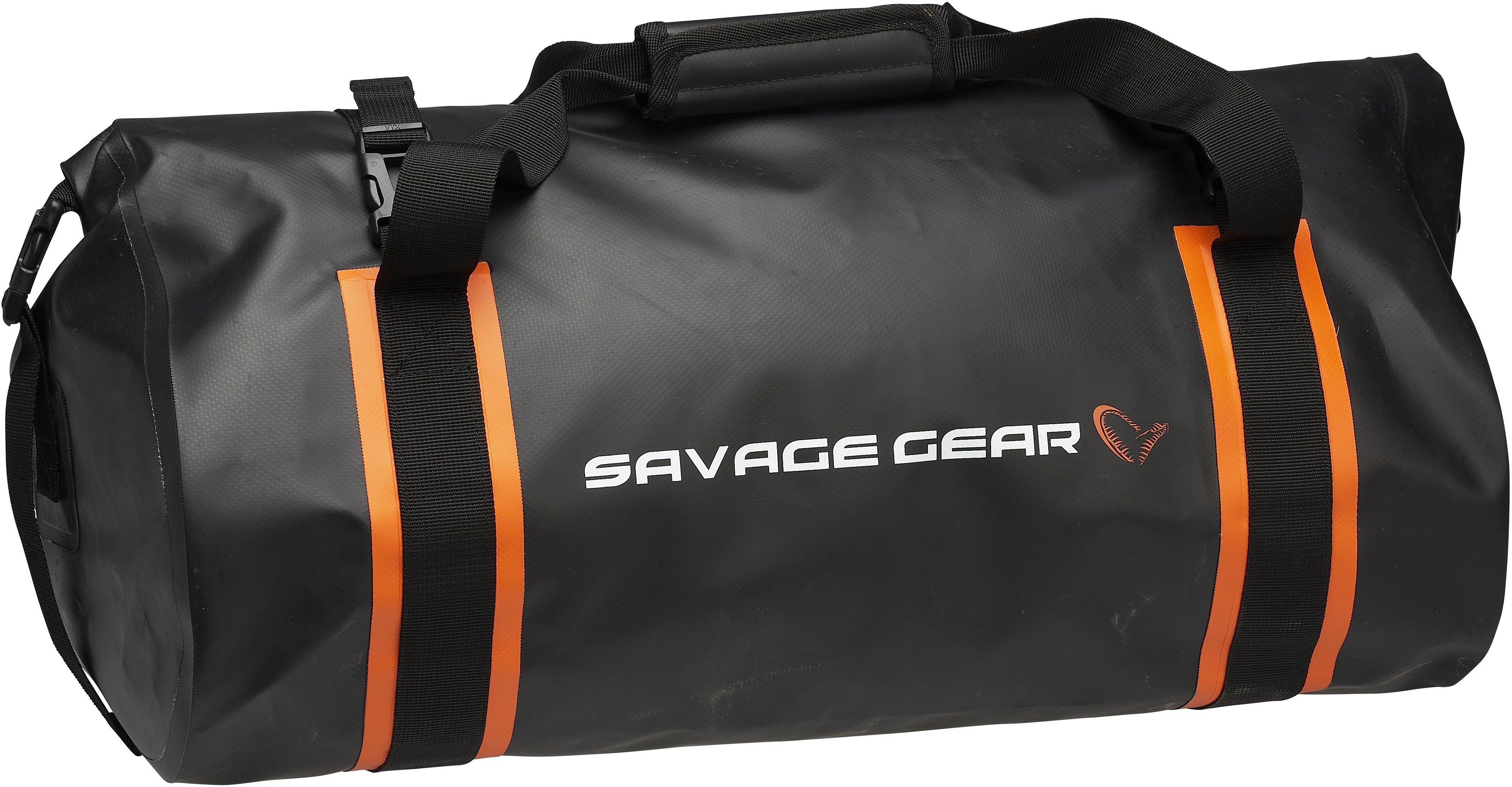 Savage Gear Rollup Boat & Bank vattentät väska 40 l [ 55 x 23 x 16 cm] svart/orange