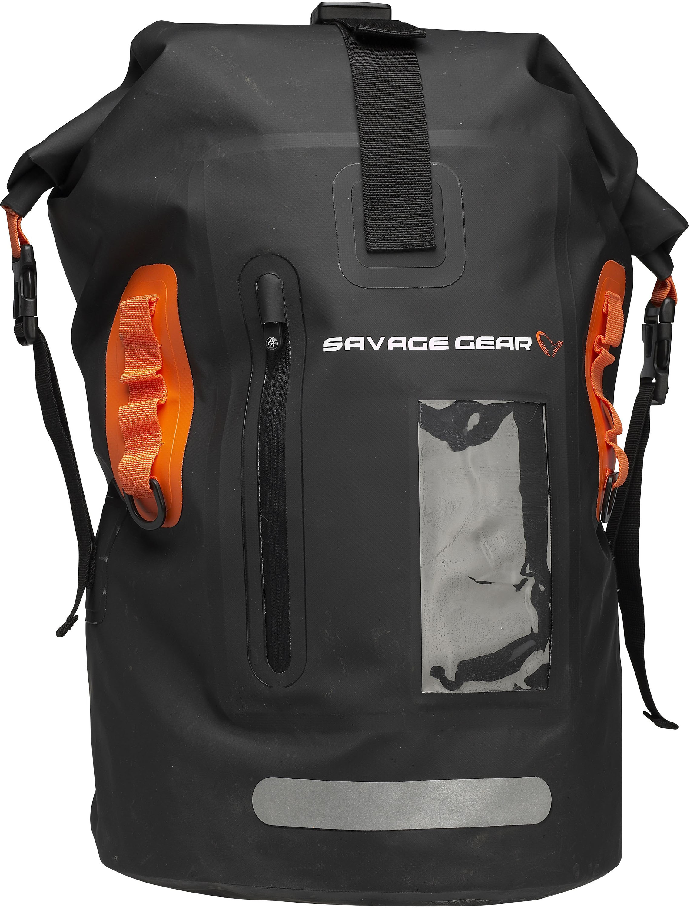 Savage Gear Rollup vattentät ryggsäck 40 l [28 x 26 x 44 cm] svart/orange
