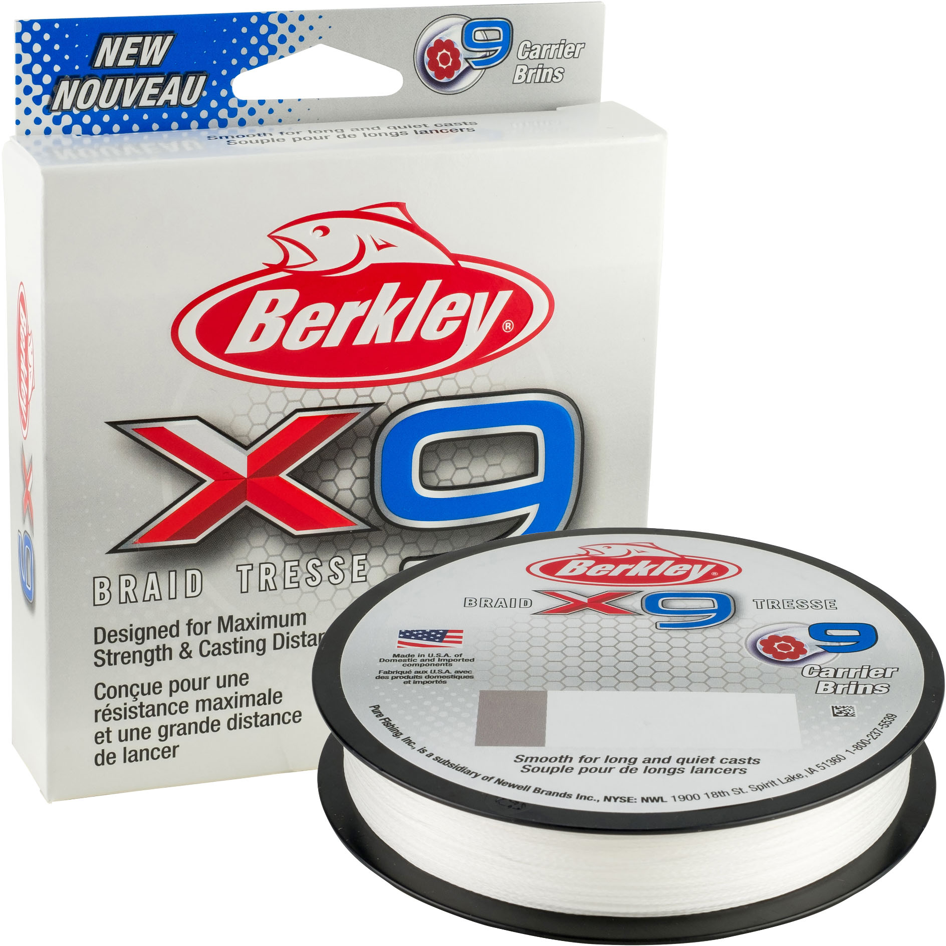 Berkley X9 Braid flätlina clear 0.350 mm x 150 m