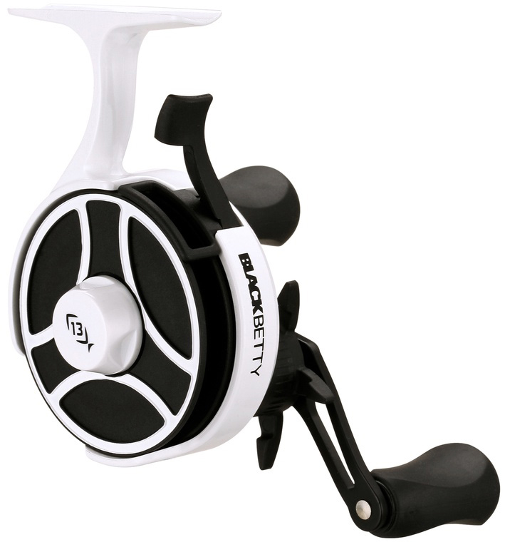 13 Fishing Black Betty FreeFall Ghost 2.5 centerpinrulle vänstervevad vit