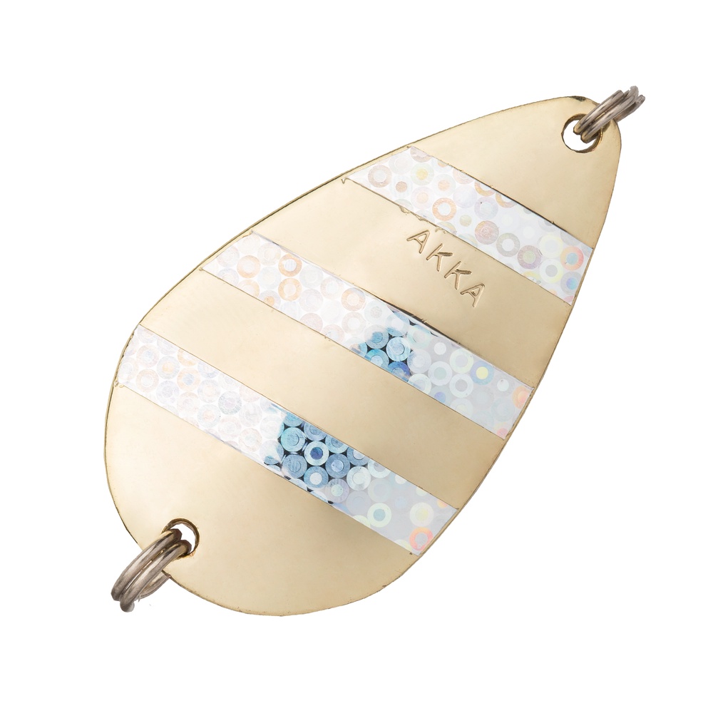 Blue Fox Akka XL 8 cm [17 g] guld/silver hologram 1-pack