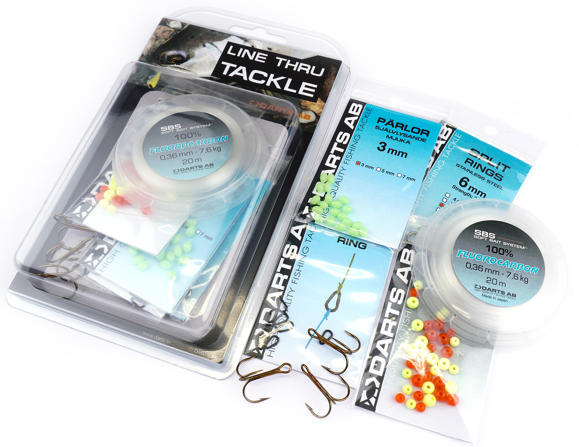 Darts Genomlöpartackel Kit med trekrok