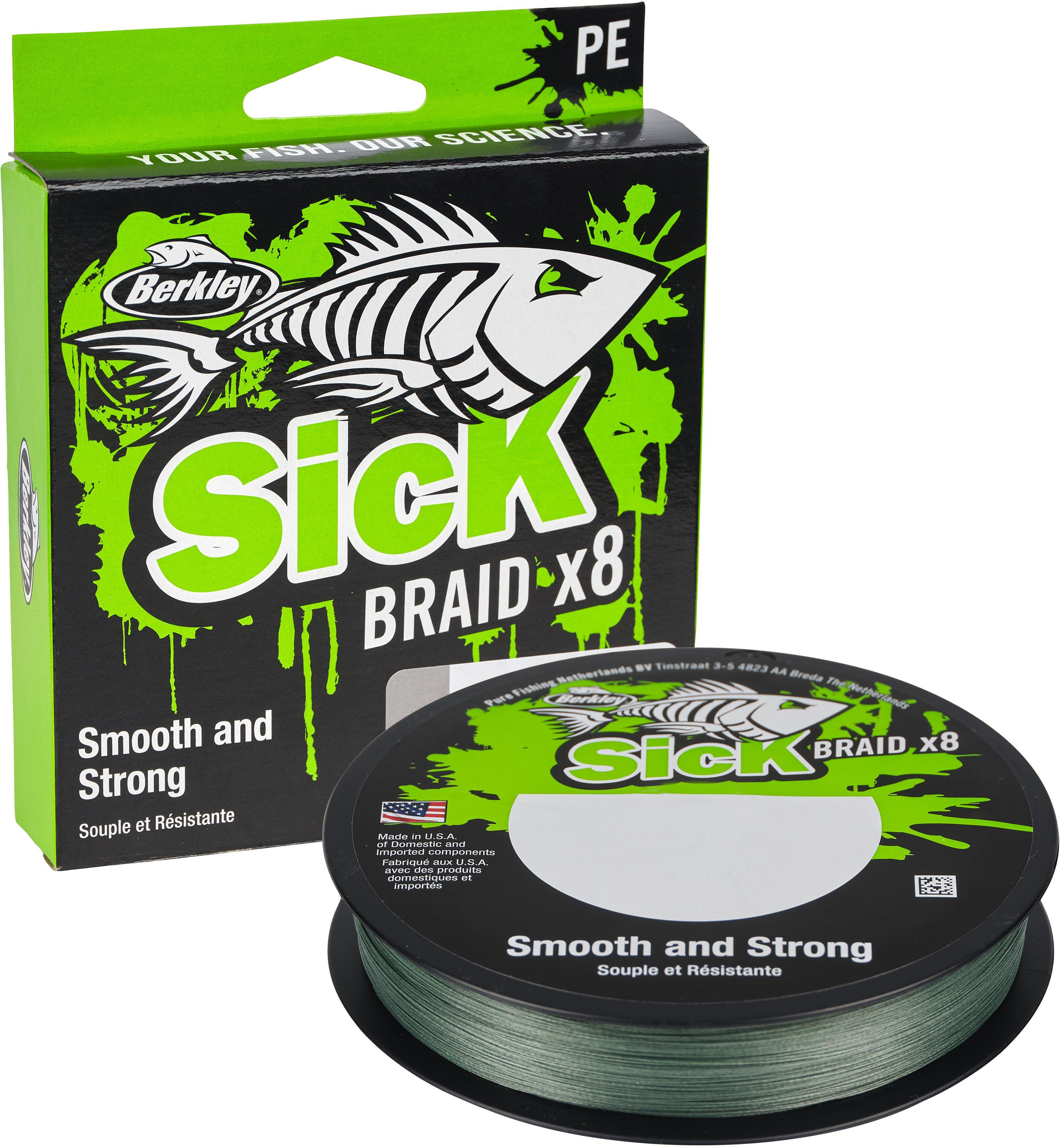 Berkley Sick Braid X8 flätlina moss green 0.140 mm x 150 m