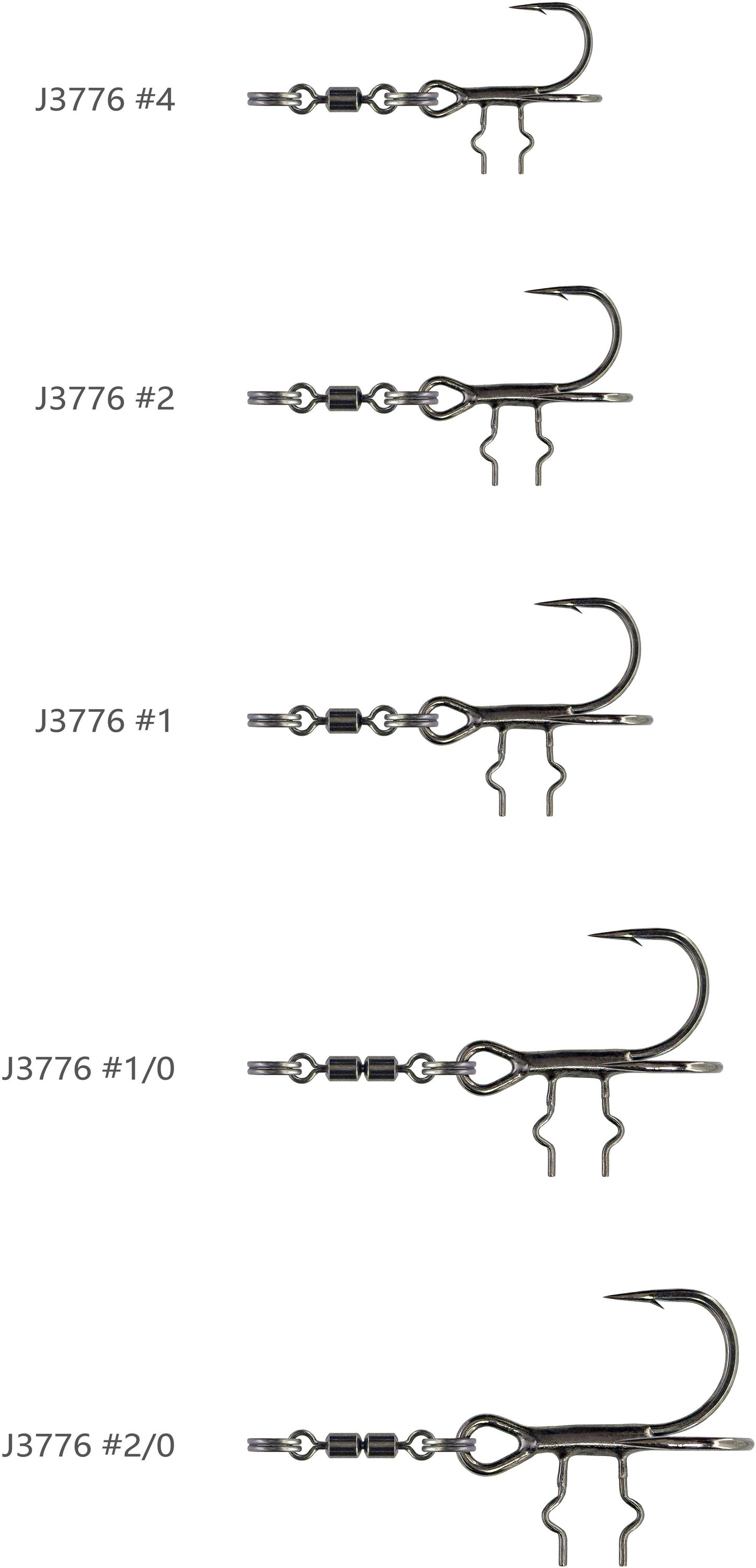 Savage Gear Spinning T-trekrok Stinger med #4 krok svart 2-pack