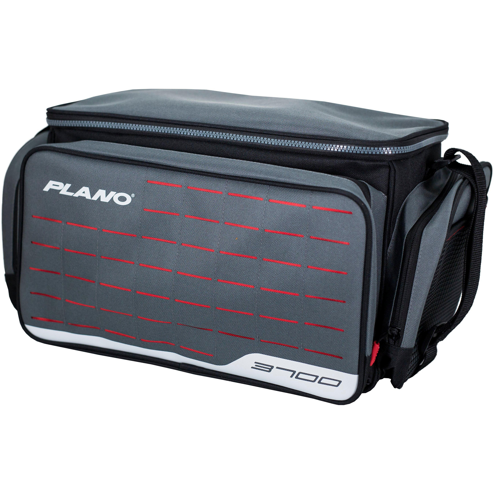Plano Weekende Series Tackle Case 3700 fiskeväska [47.6 x 25.4 x 24.1 cm] inkl. 2 x 3700 betesaskar grå/röd