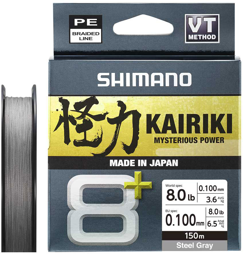 Shimano Kairiki 8+ flätlina grey 0.315 mm x 150 m