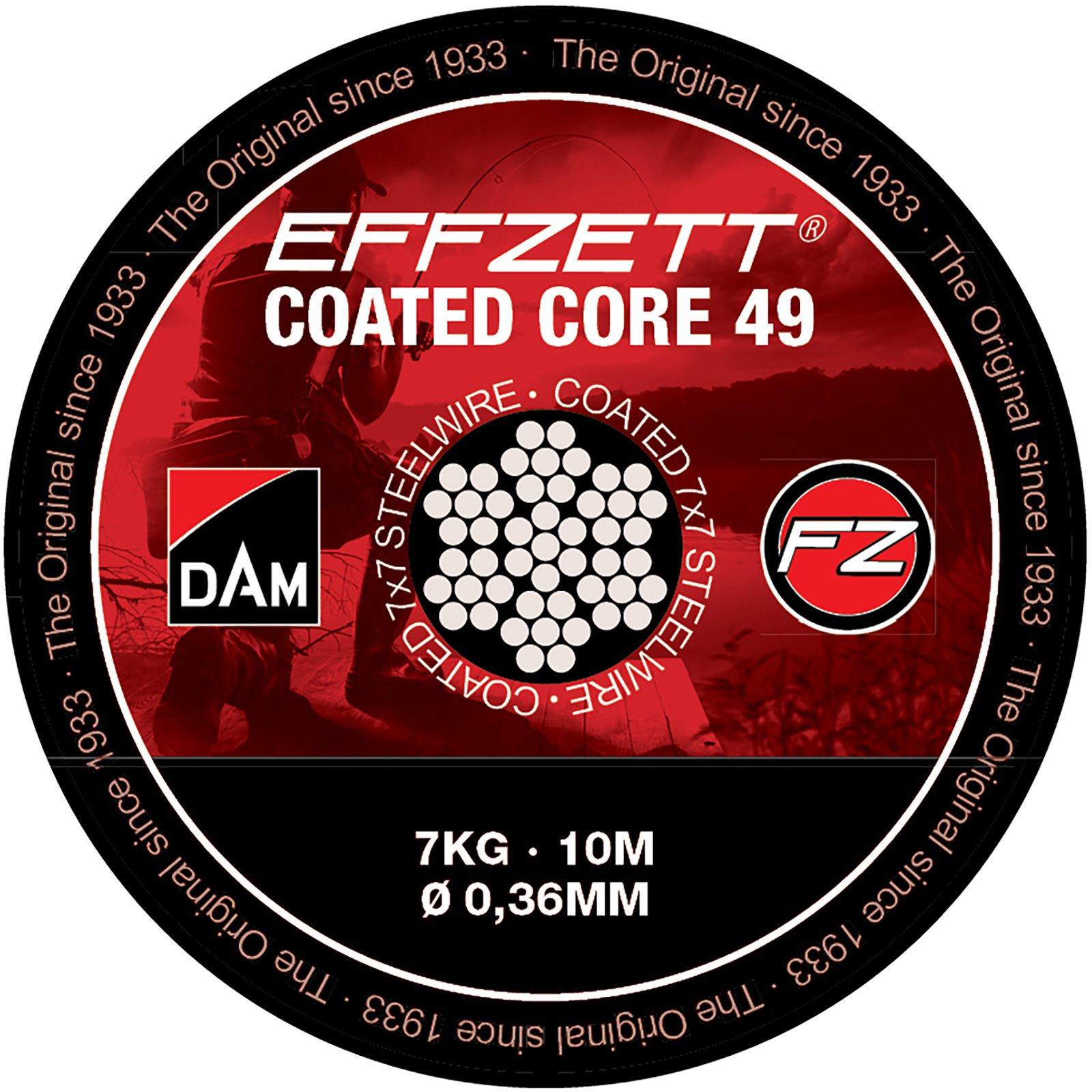 DAM Coated Core49 rostfri stålvajer [24 kg] brun 10 m