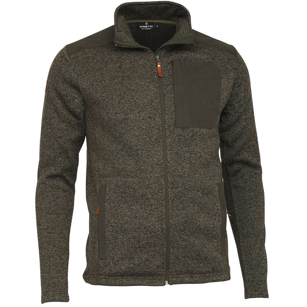 Kinetic Upland Knit allround fleecetröja olivgrön large