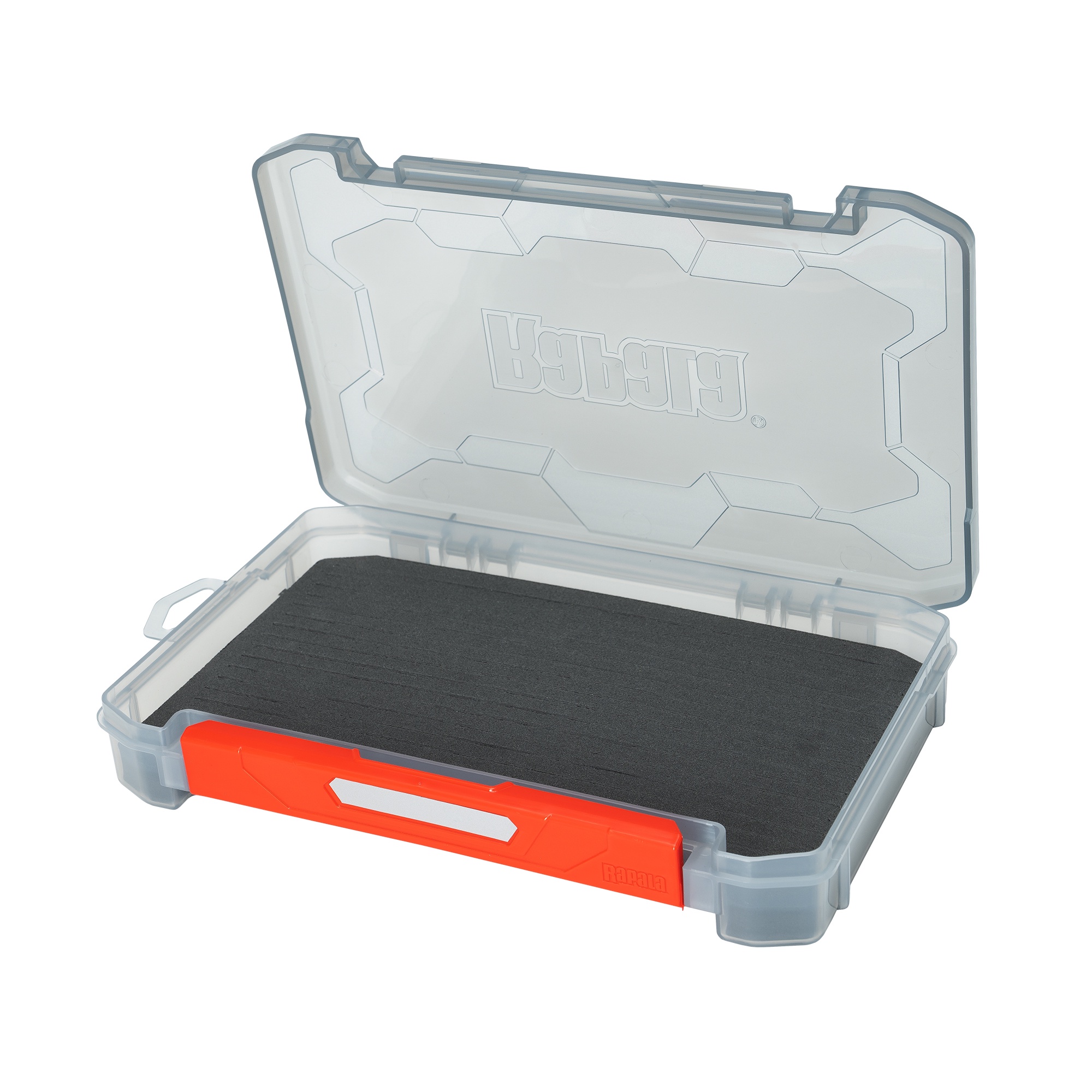 Rapala Tackle Tray 276 Open Foam betesask [27.6 x 18 x 4.3 cm] transparent/röd
