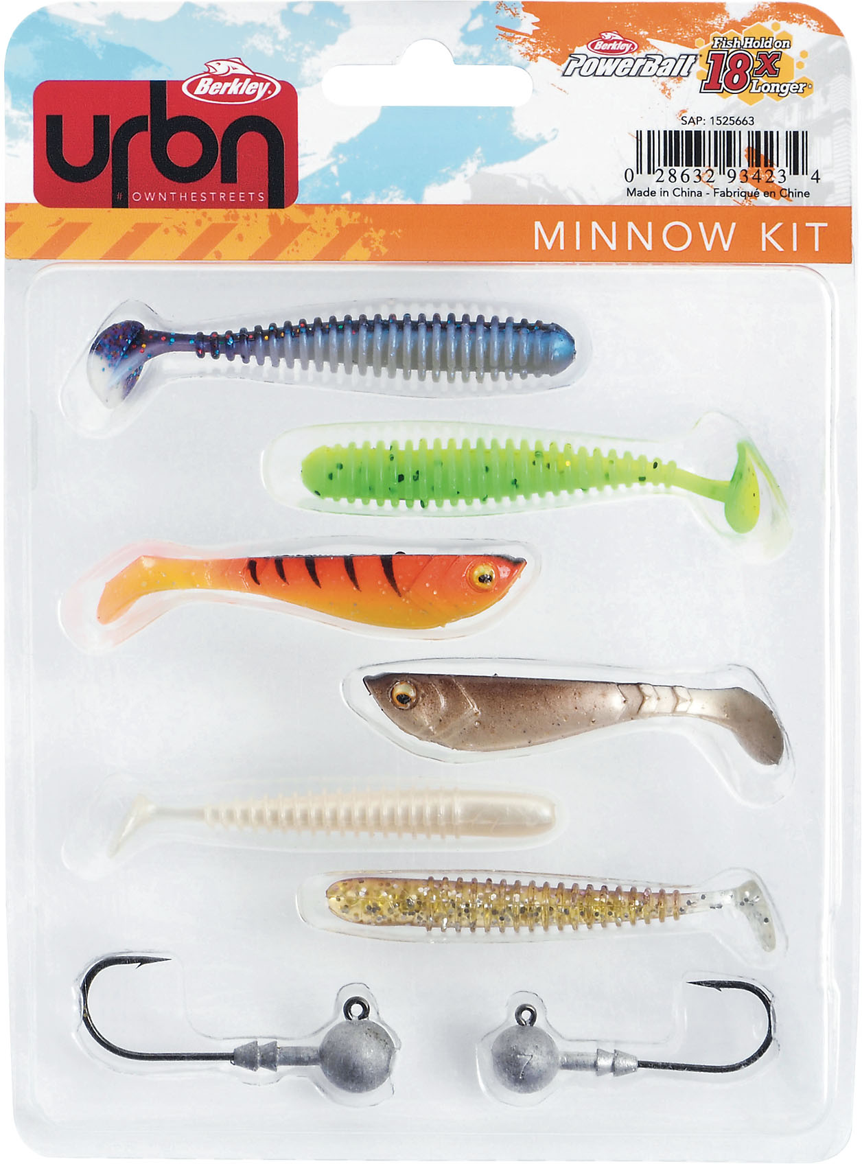Berkley URBN Minnow beteskit 2+6-pack