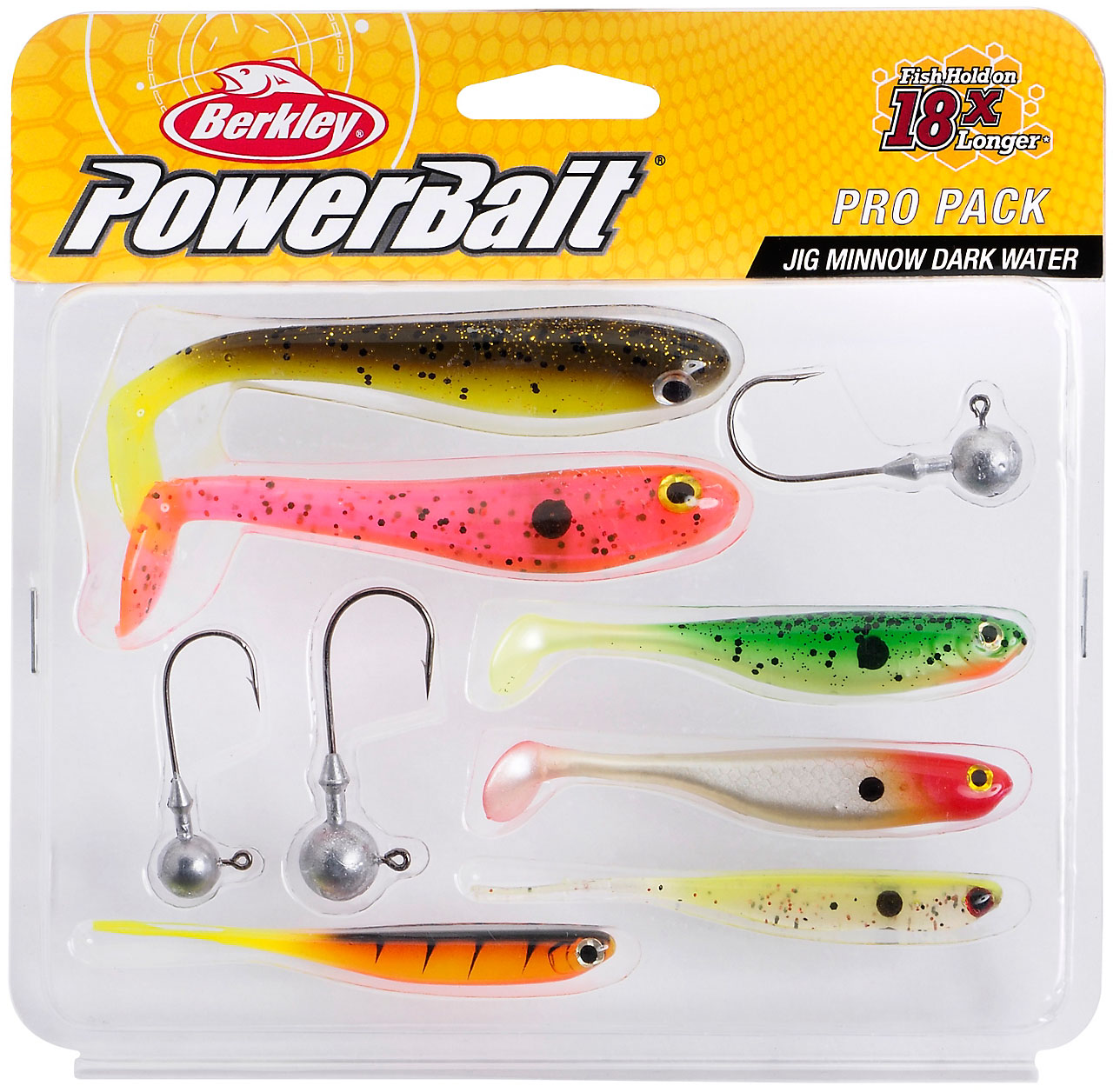 Berkley Powerait Pro Pack Jig Minnow beteskit dark water 3+6-pack
