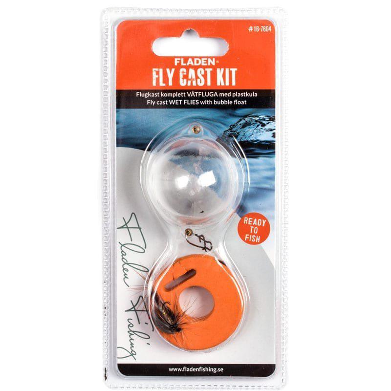 Fladen Flugkast med flytkula och 3 st våtflugor 1-pack