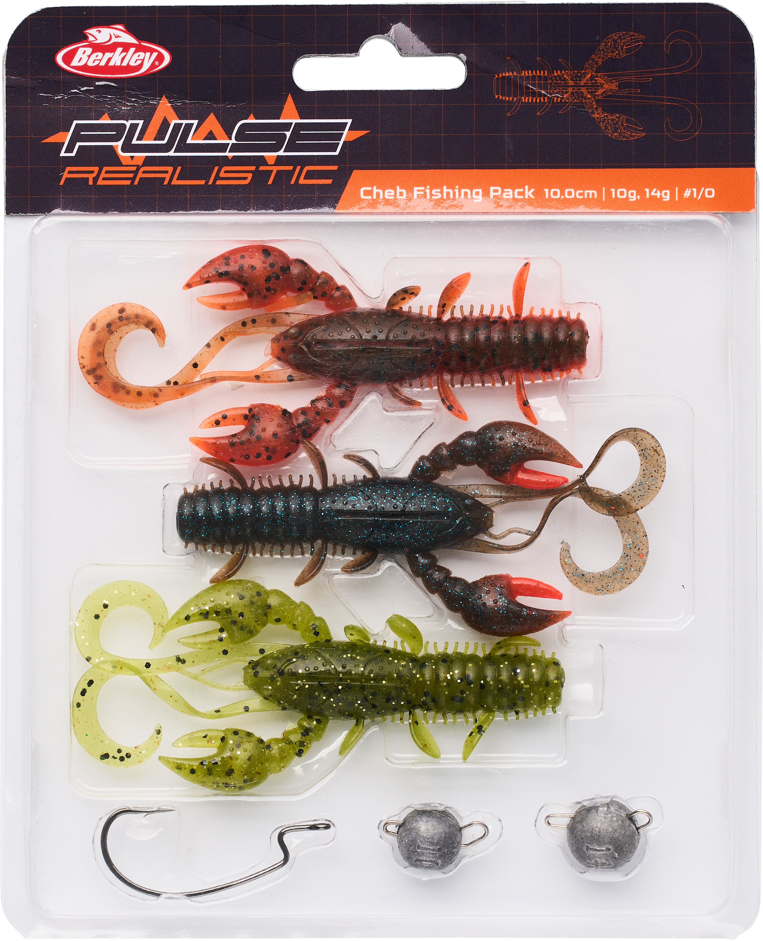 Berkley Pulse Realistic Cheb Fishing Pack 10 cm [10/14 g] 3+3-pack