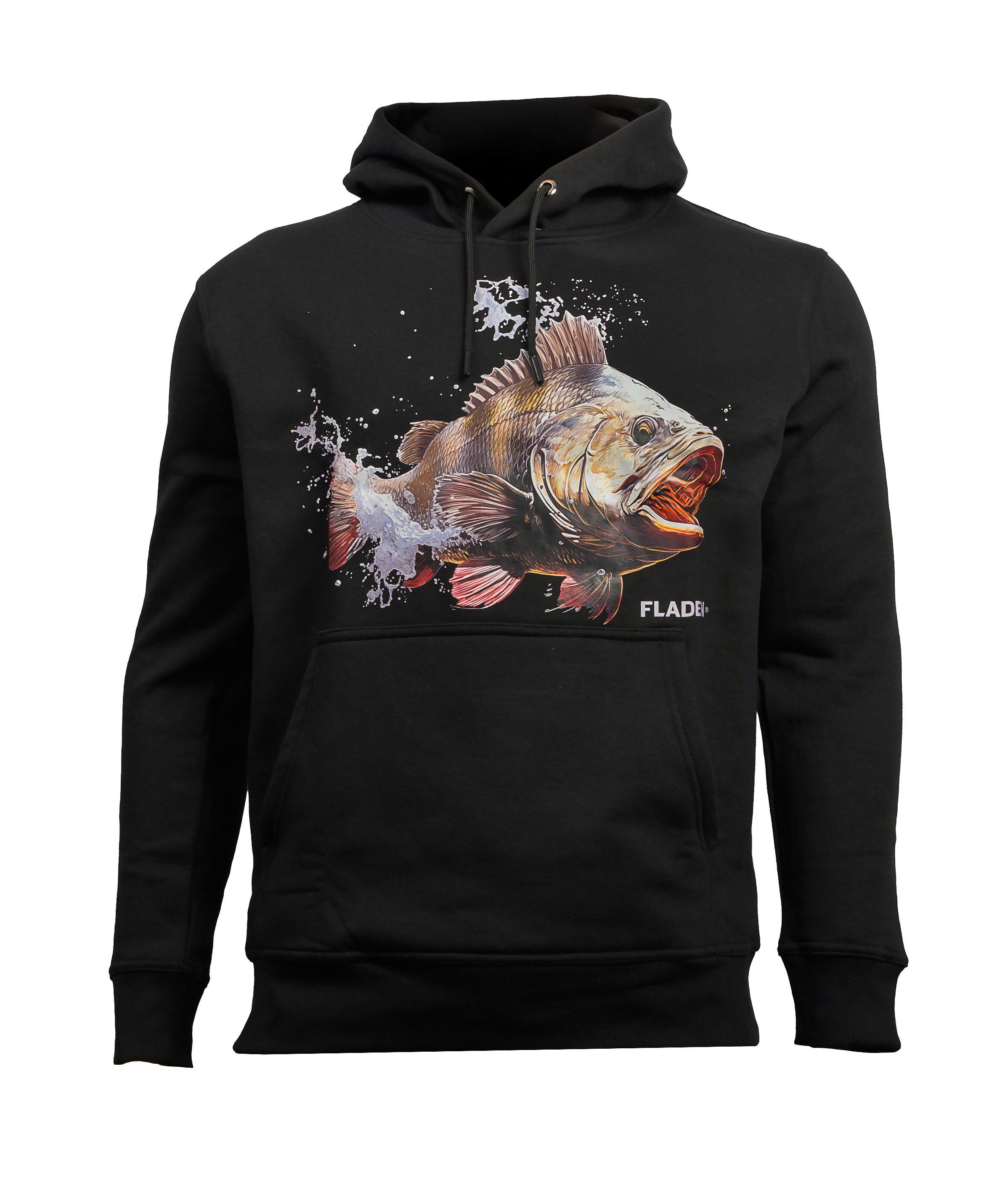 Fladen Perch Hunter huvtröja svart medium