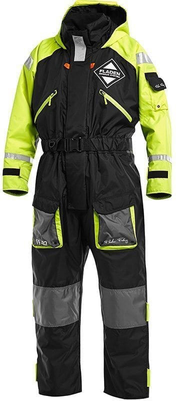 Fladen 845XY flytoverall svart/gul medium