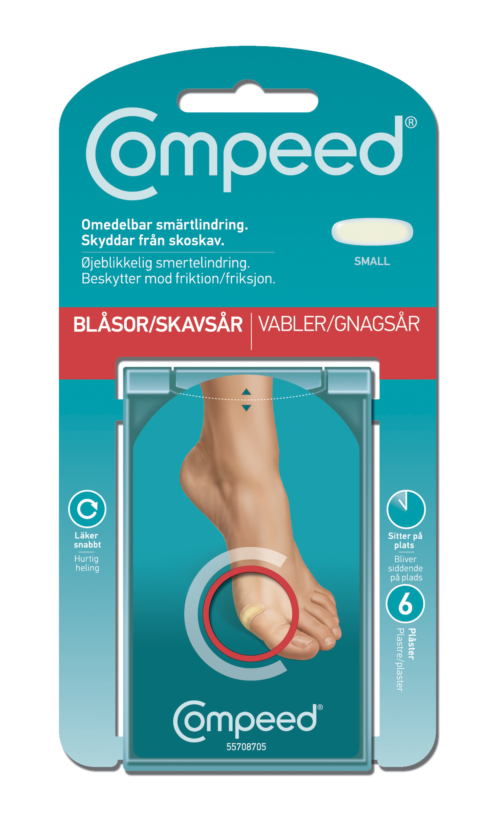 Compeed Blåsor/Skavsår plåster small 6-pack