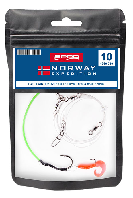 SPRO Norway Expedition Rig 170 cm med 3/0 & 6/0 krok uv grön 1-pack