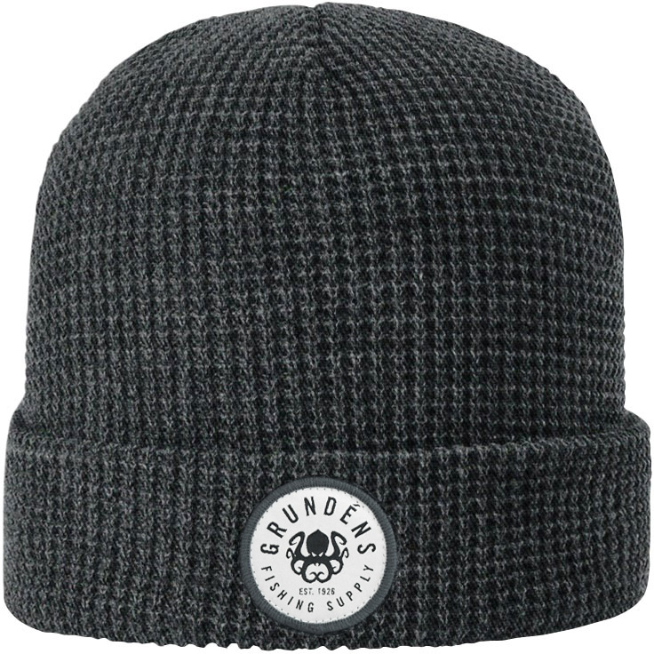 Grundéns Kracken Waffle Beanie mörkgrå one-size
