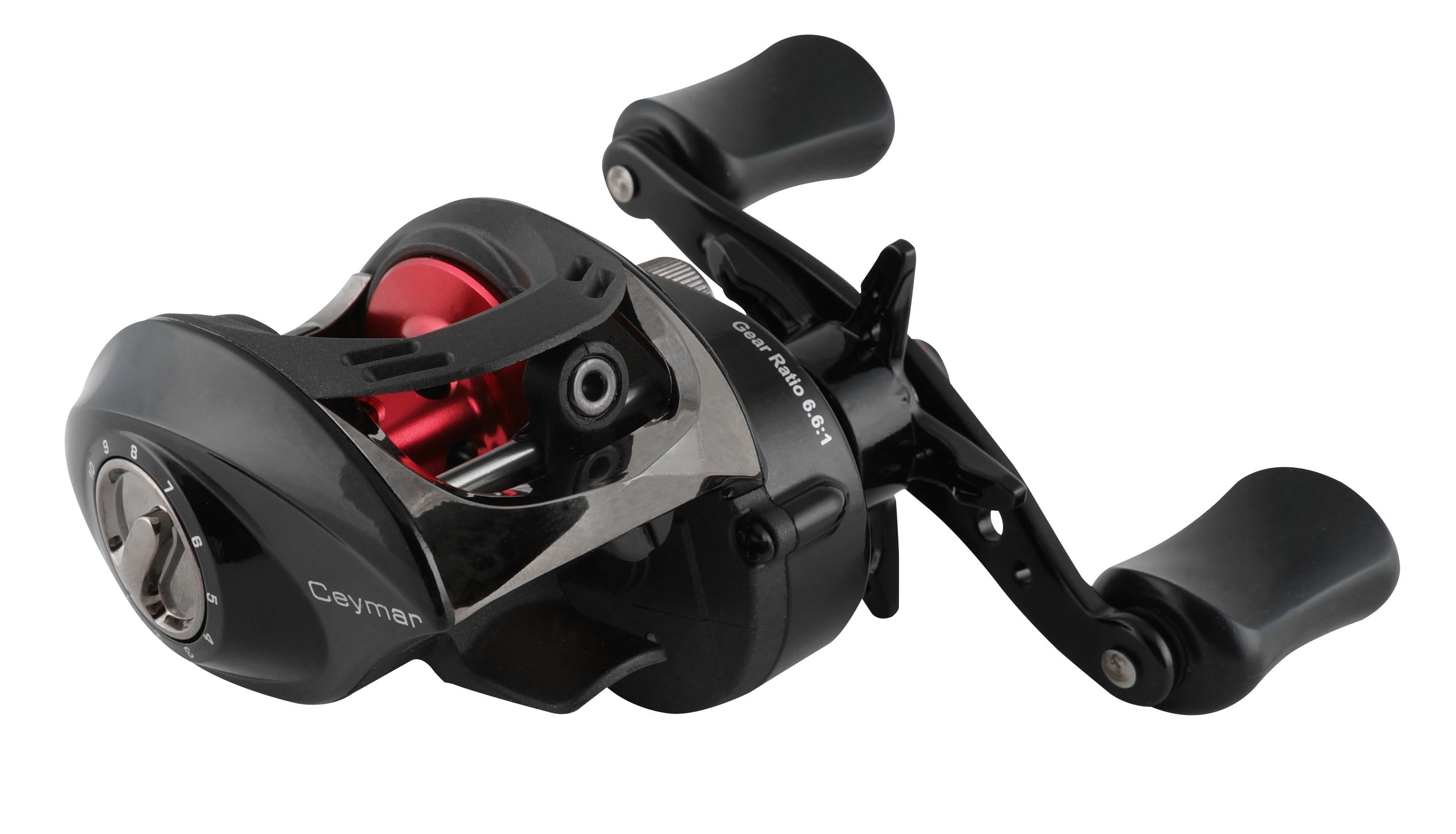 Okuma Ceymar LP C-266WLX baitcastrulle vänstervevad svart/röd