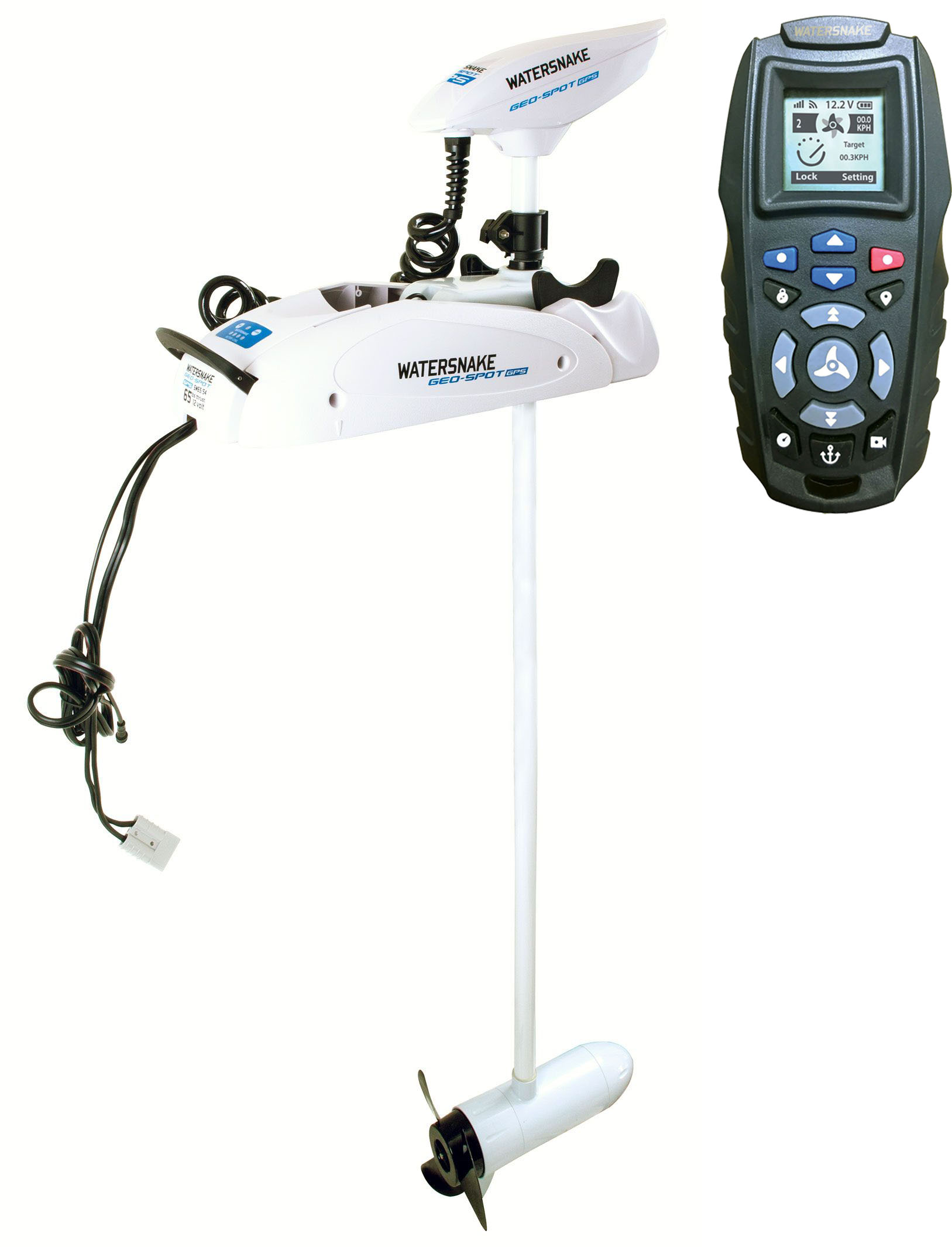 Watersnake Geo-Spot GPS frontmonterad elmotor för saltvatten 65 lb (29.5 kg) 152 cm