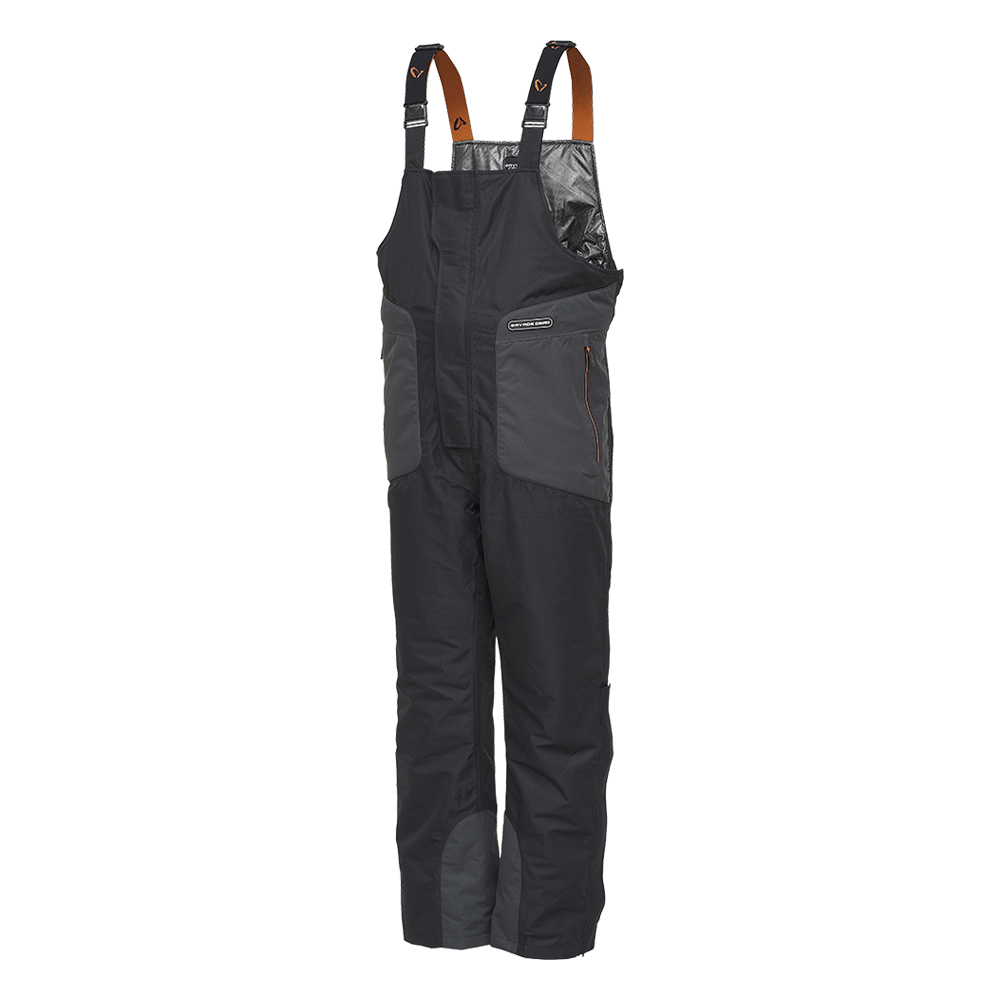 Savage Gear Heatlite Thermo hängslebyxor svart/grå x-large