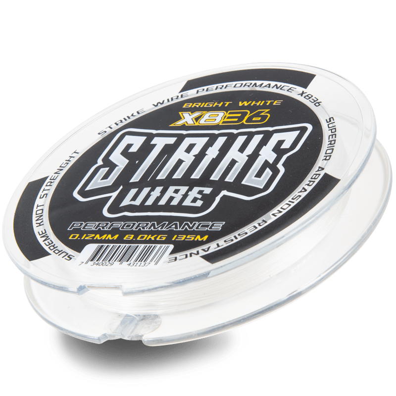 Strike Wire Performance X836 flätlina bright white 0.180 mm x 135 m [12 kg]