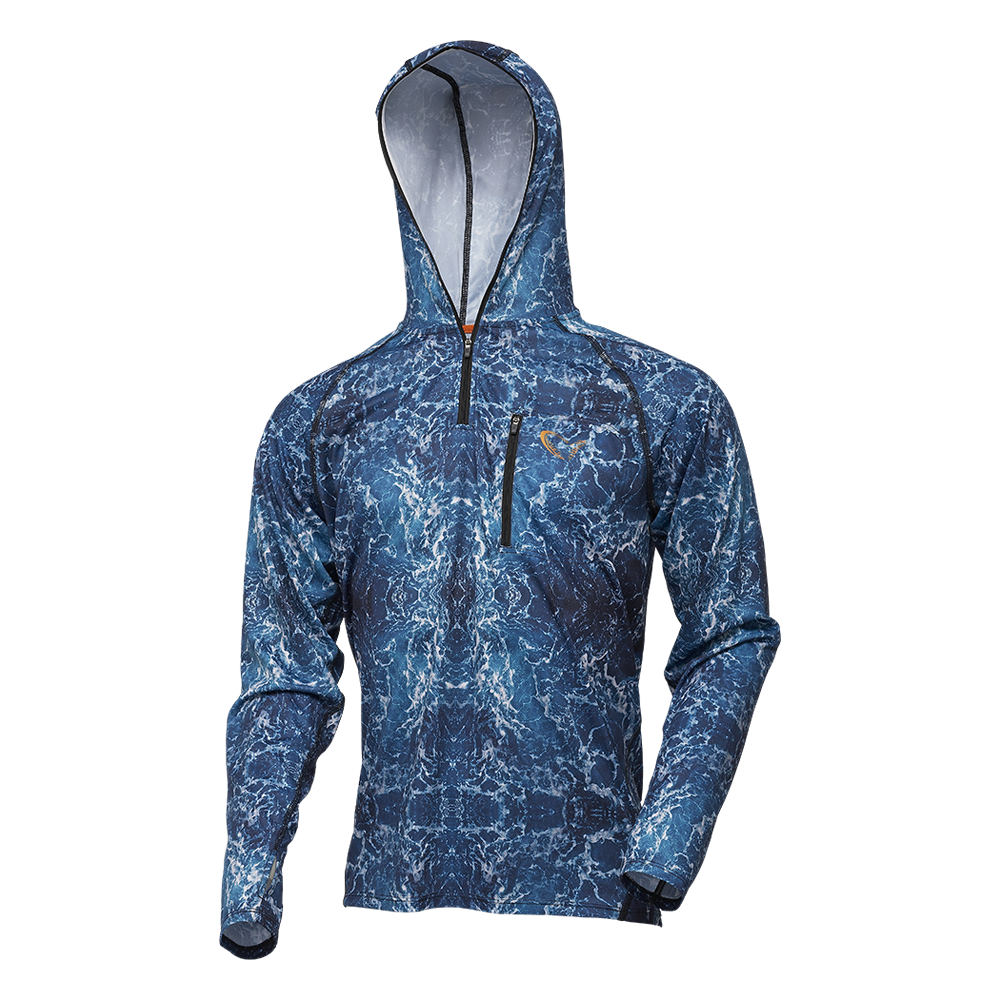 Savage Gear Savage Salt UV huvtröja blå small