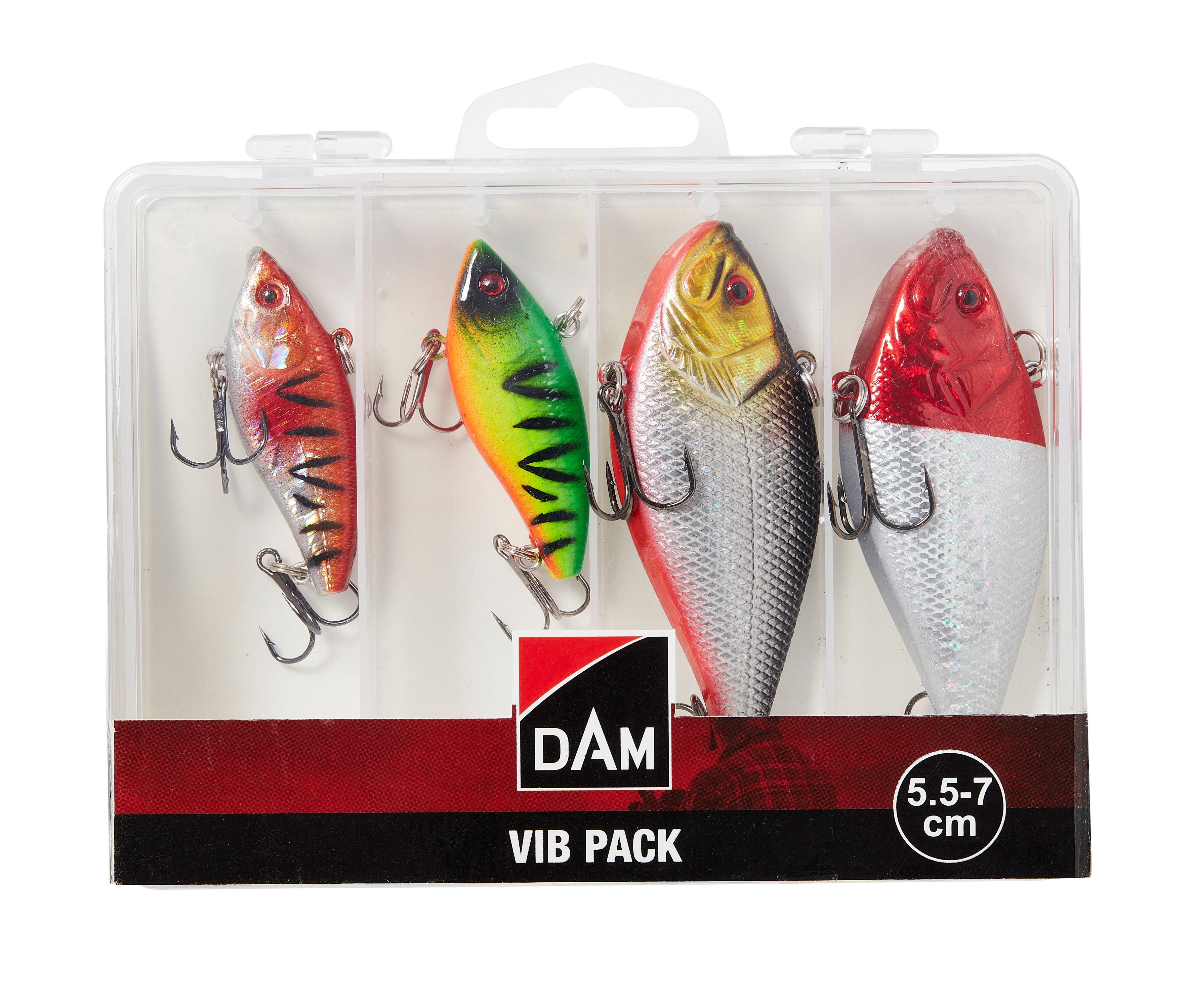DAM Vib betesset inkl. ask 5.5 & 7 cm [6.5 & 13 g] mixed 4-pack