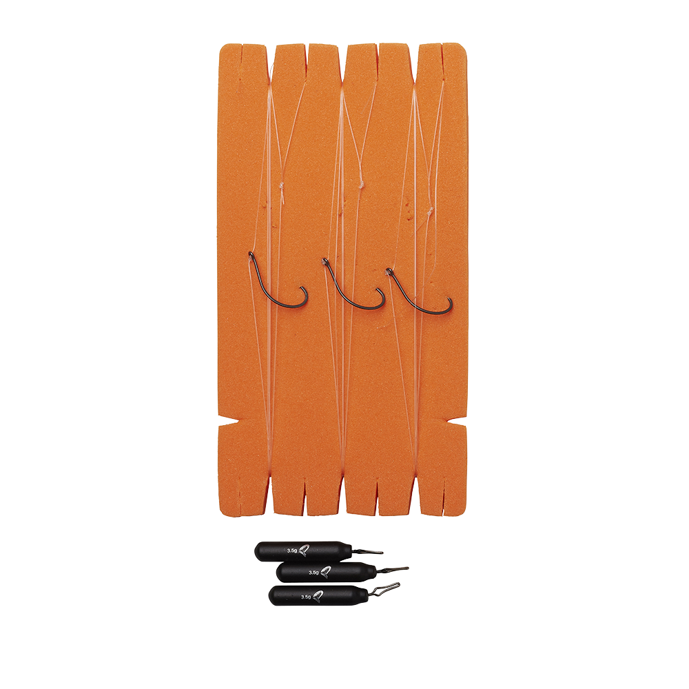 Savage Gear Dropshot Rig Kit medium [0.260 mm x 1 m fluorocarbon, 5.5 g vikt, 1 krok] svart 3-pack