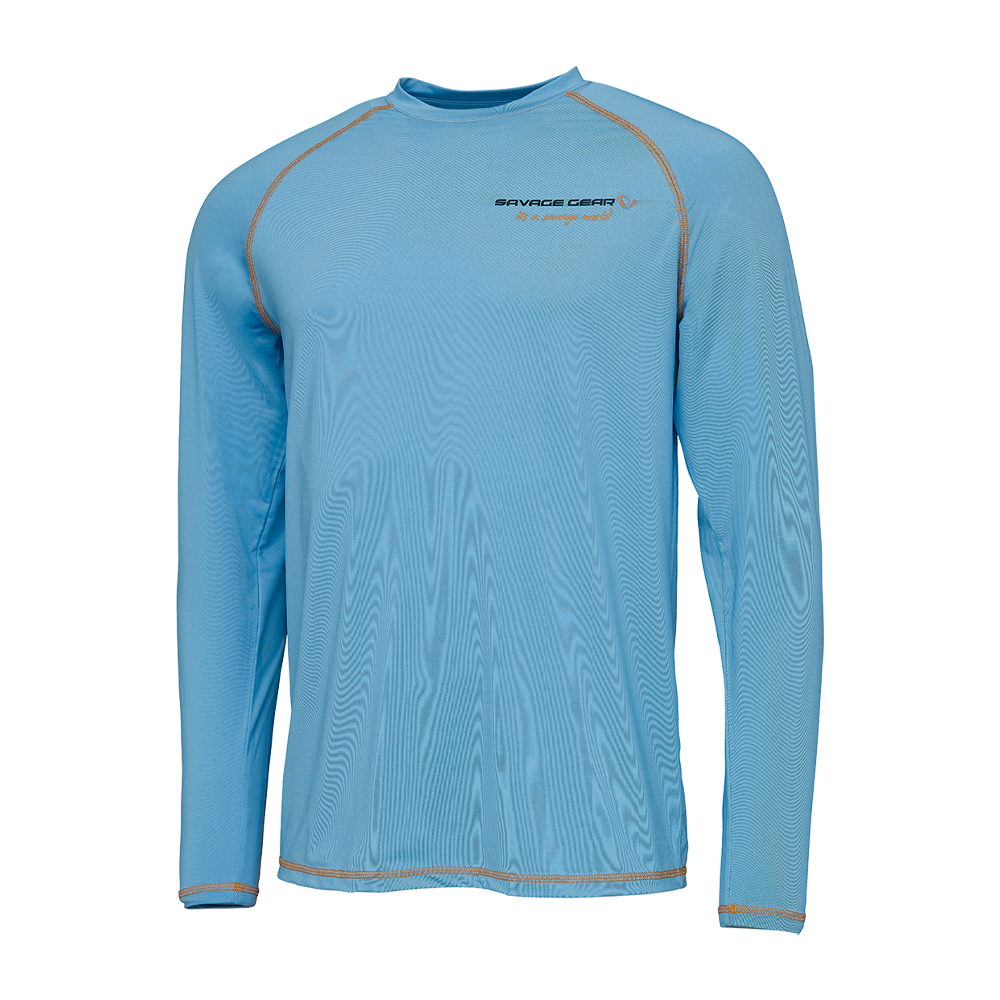 Savage Gear Aqua UV långärmad t-shirt blå small