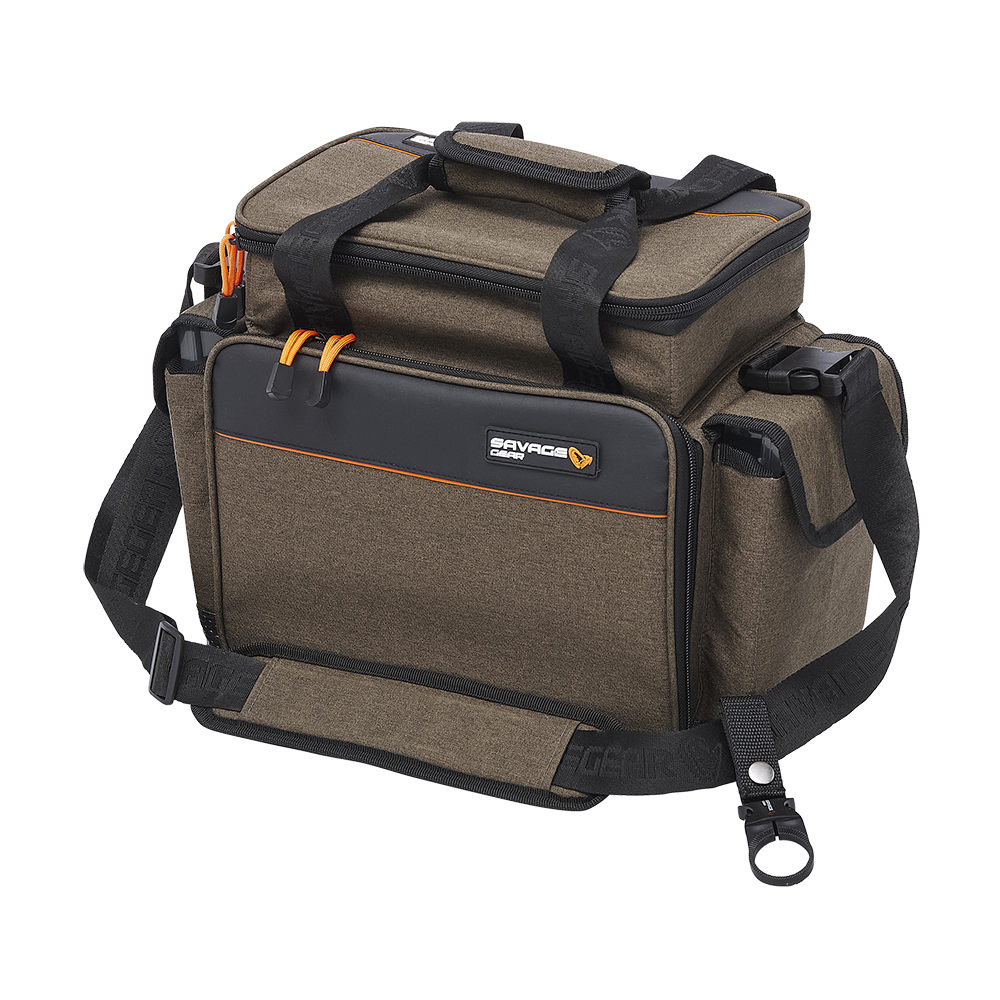 Savage Gear Specialist väska [inkl. 6 betesaskar] 18 l [30 x 40 x 20 cm] medium brun/svart